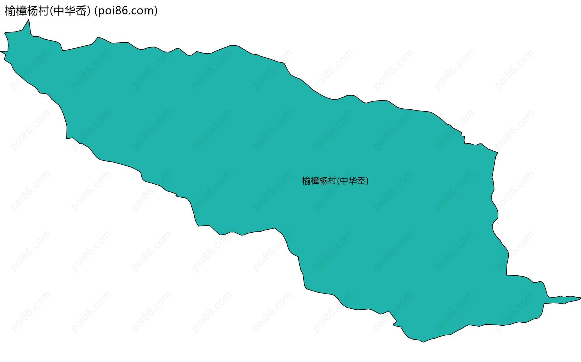 榆樟杨村(中华岙)边界地图