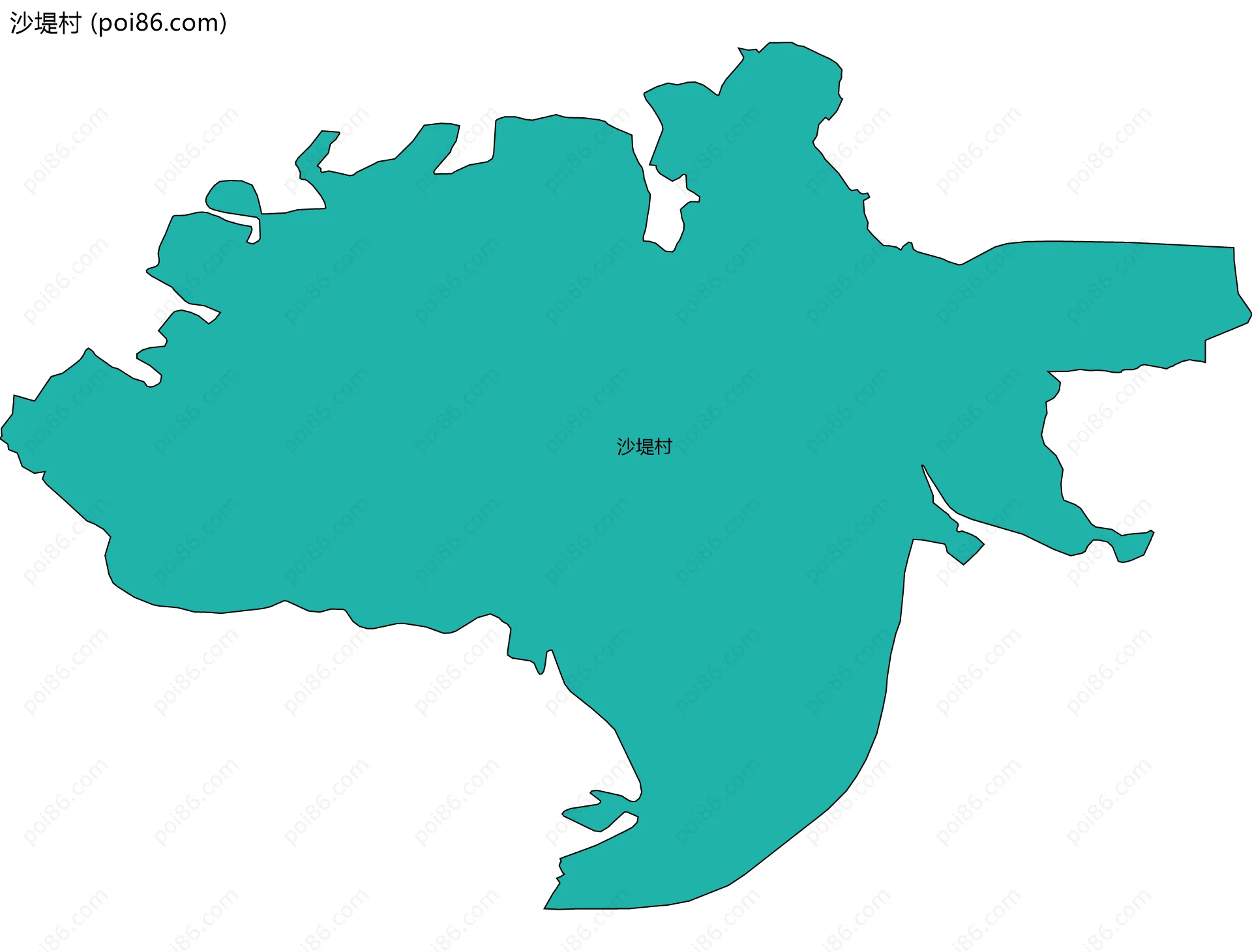 沙堤村边界地图