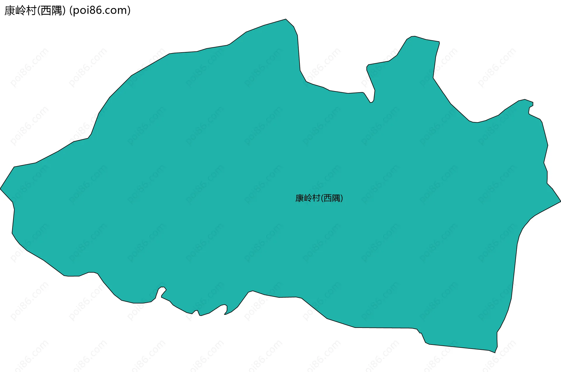 康岭村(西隅)边界地图