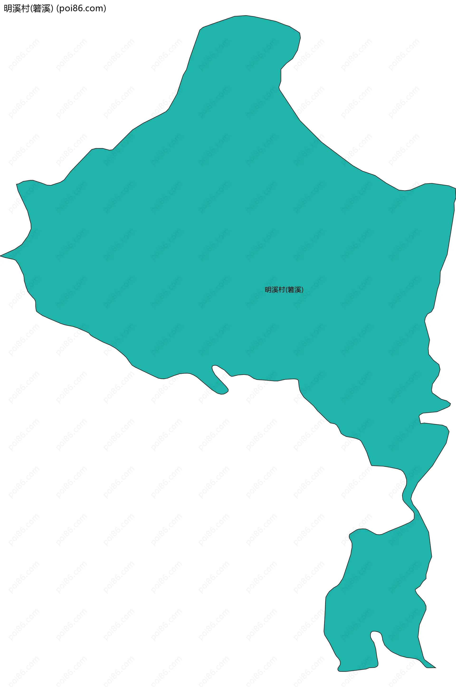 明溪村(箬溪)边界地图