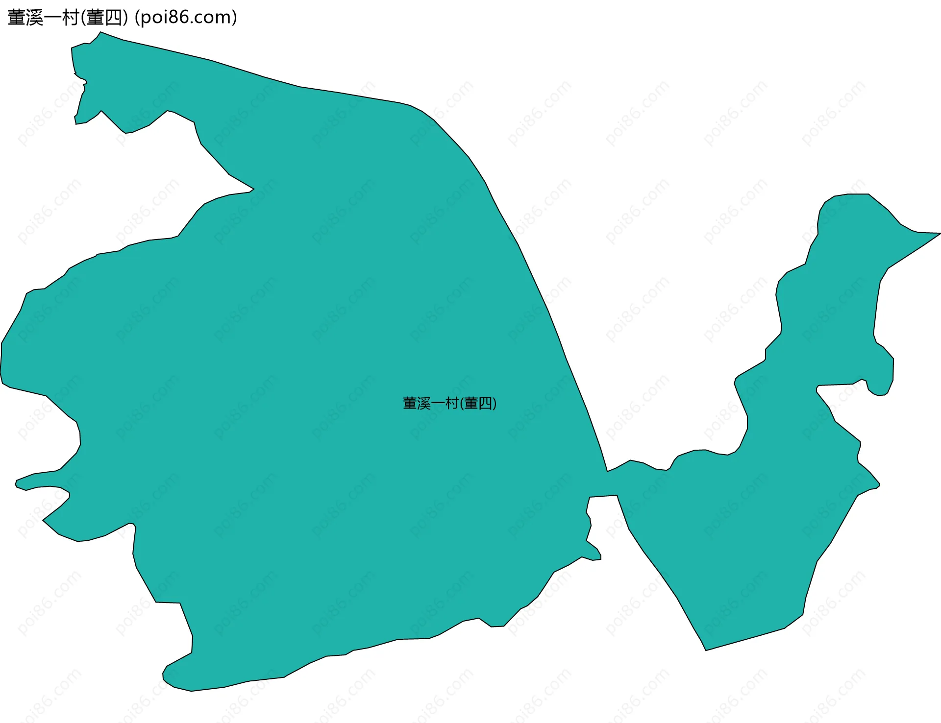 董溪一村(董四)边界地图