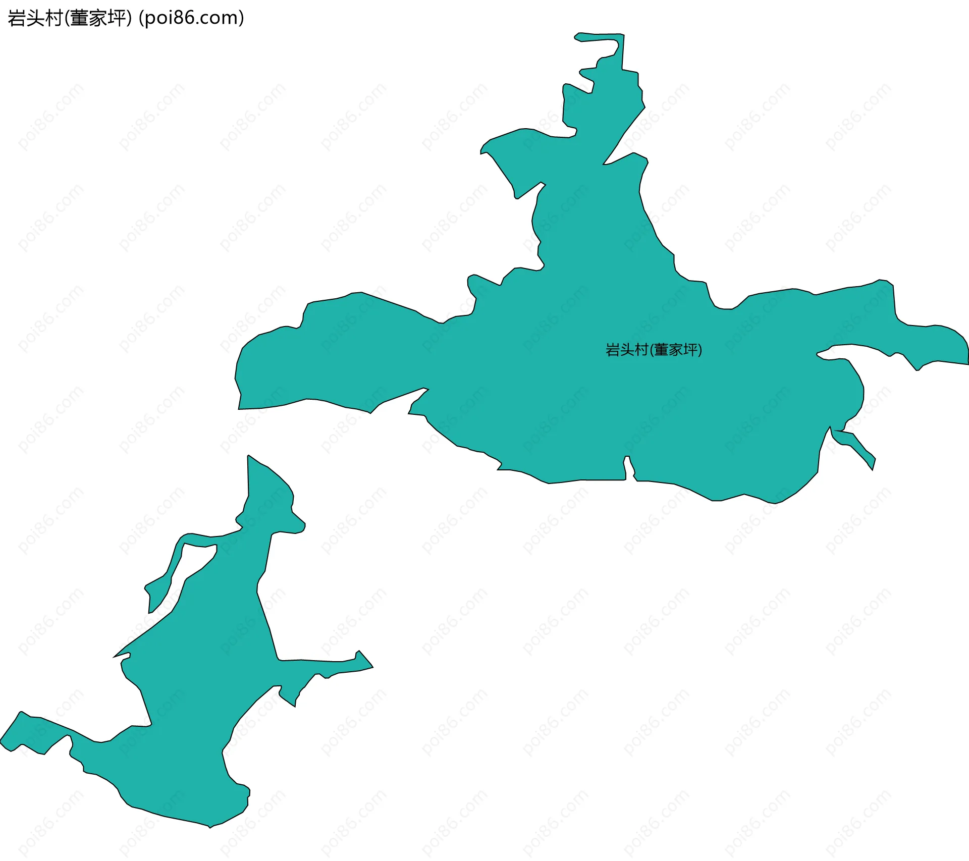 岩头村(董家坪)边界地图