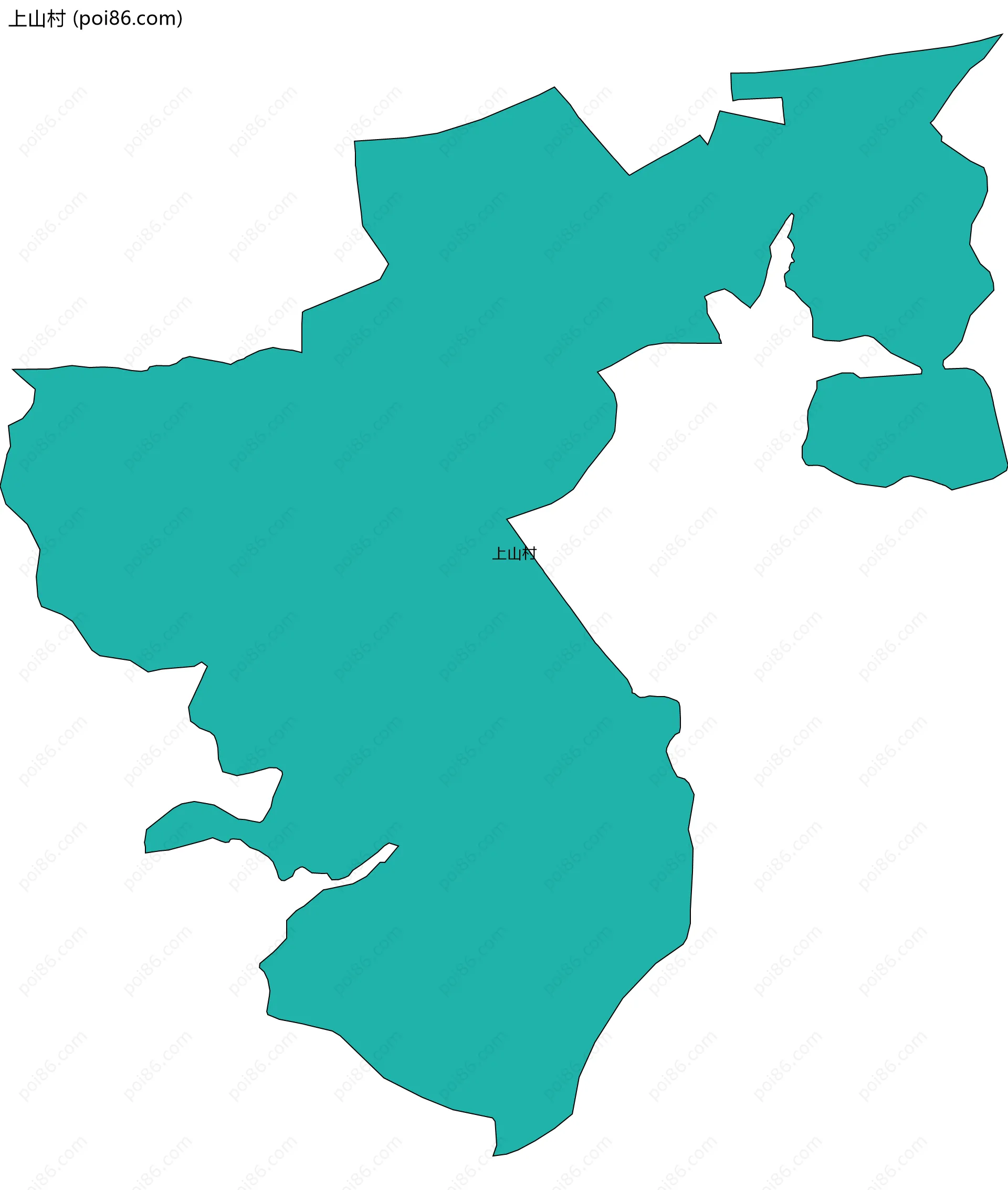 上山村边界地图