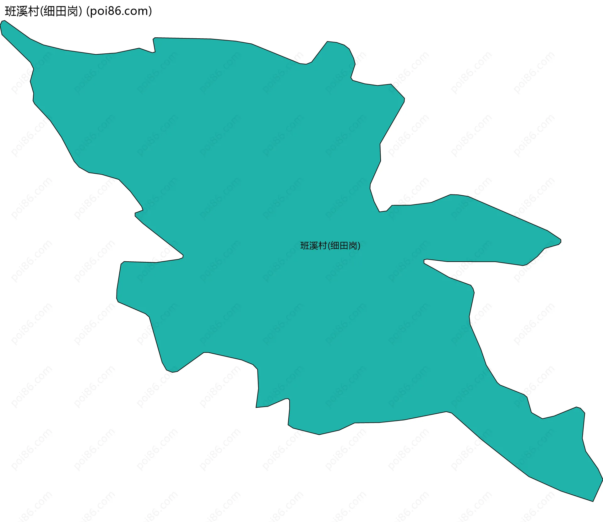 班溪村(细田岗)边界地图