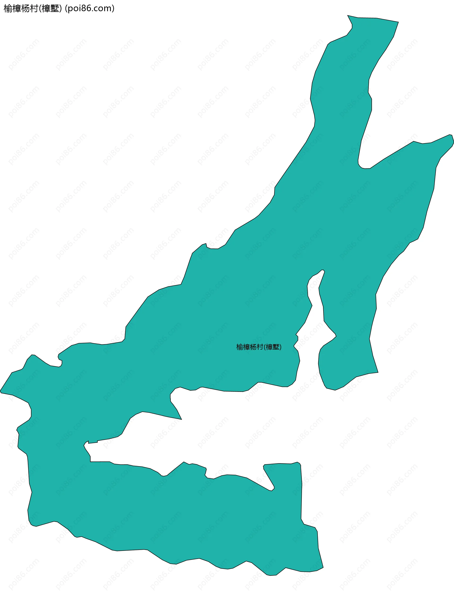 榆樟杨村(樟墅)边界地图