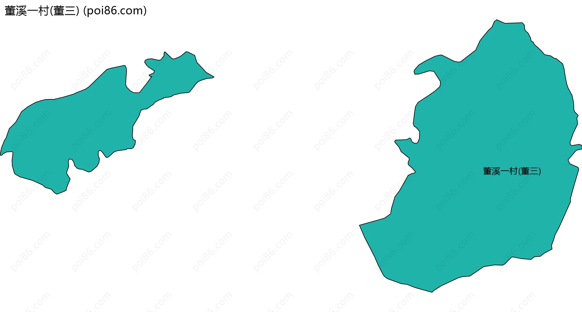 董溪一村(董三)边界地图