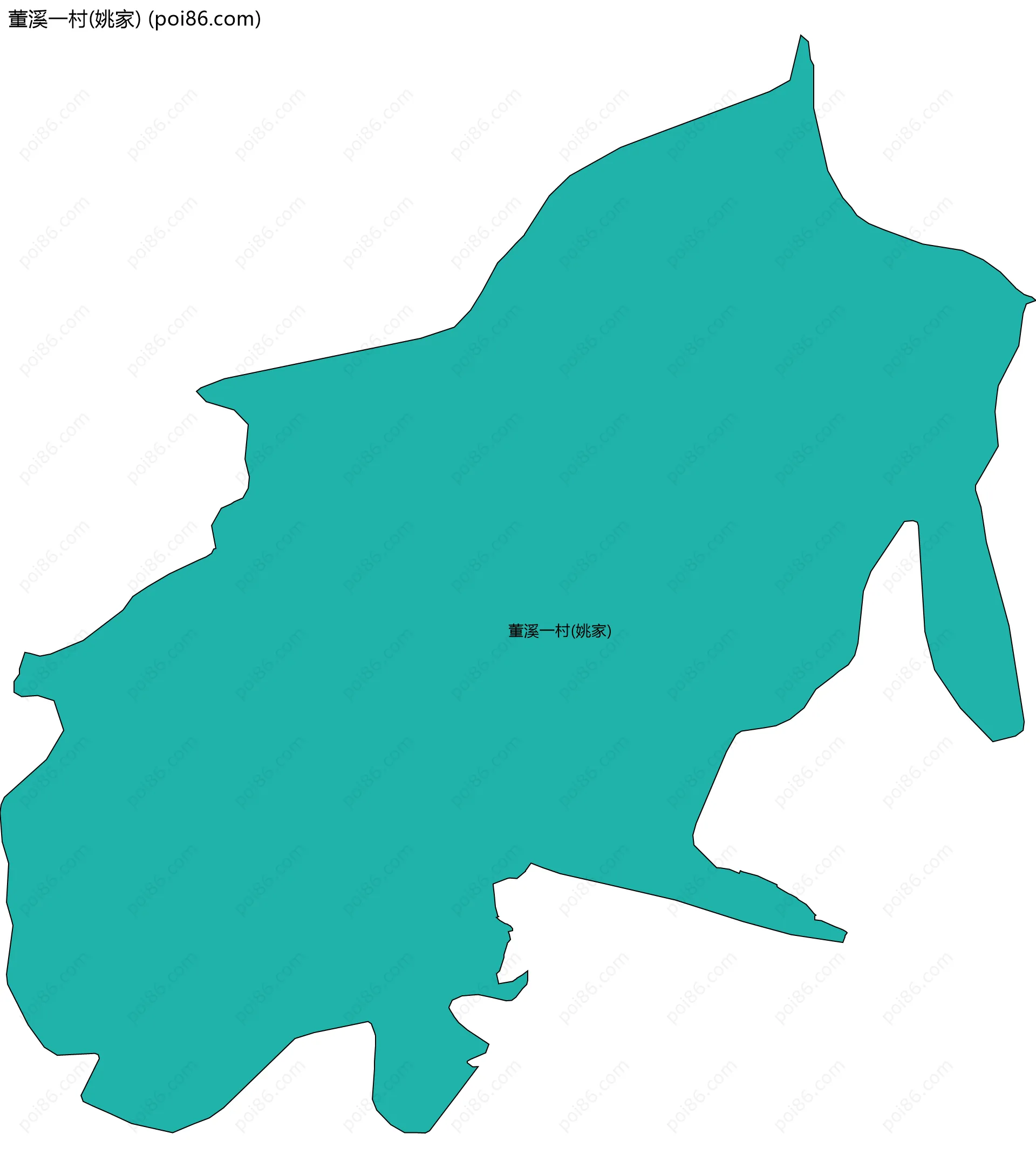 董溪一村(姚家)边界地图