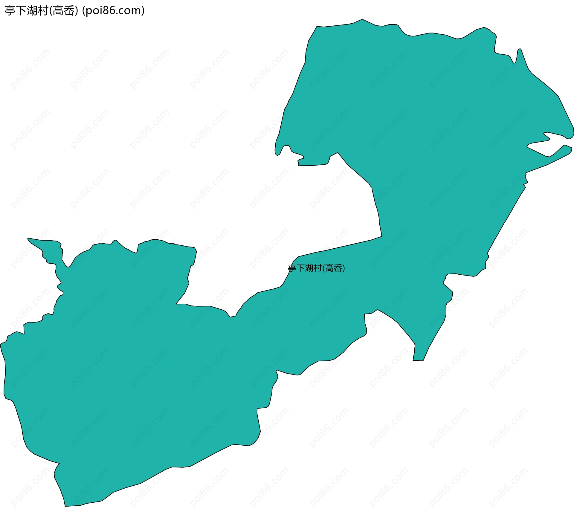 亭下湖村(高岙)边界地图