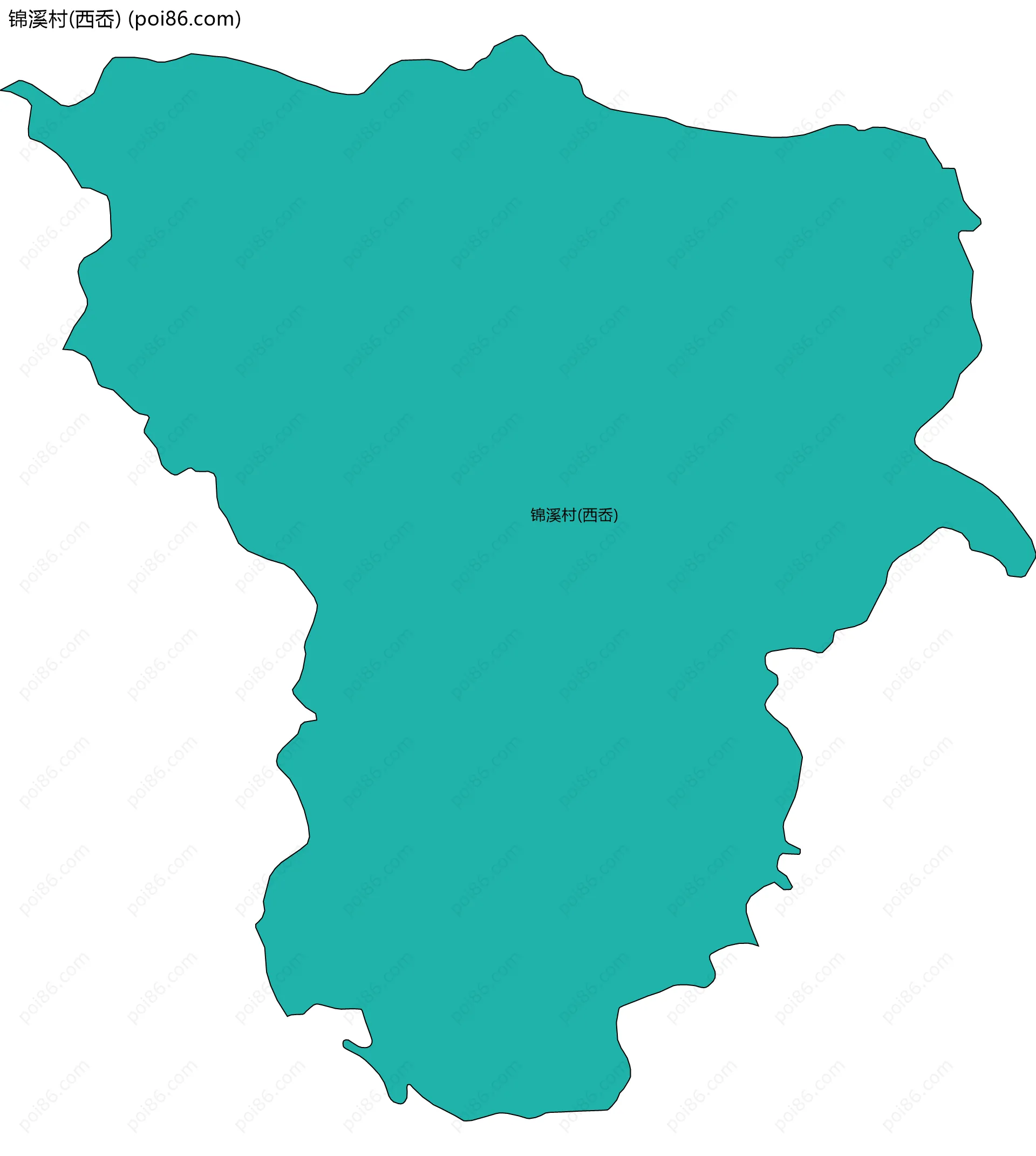 锦溪村(西岙)边界地图