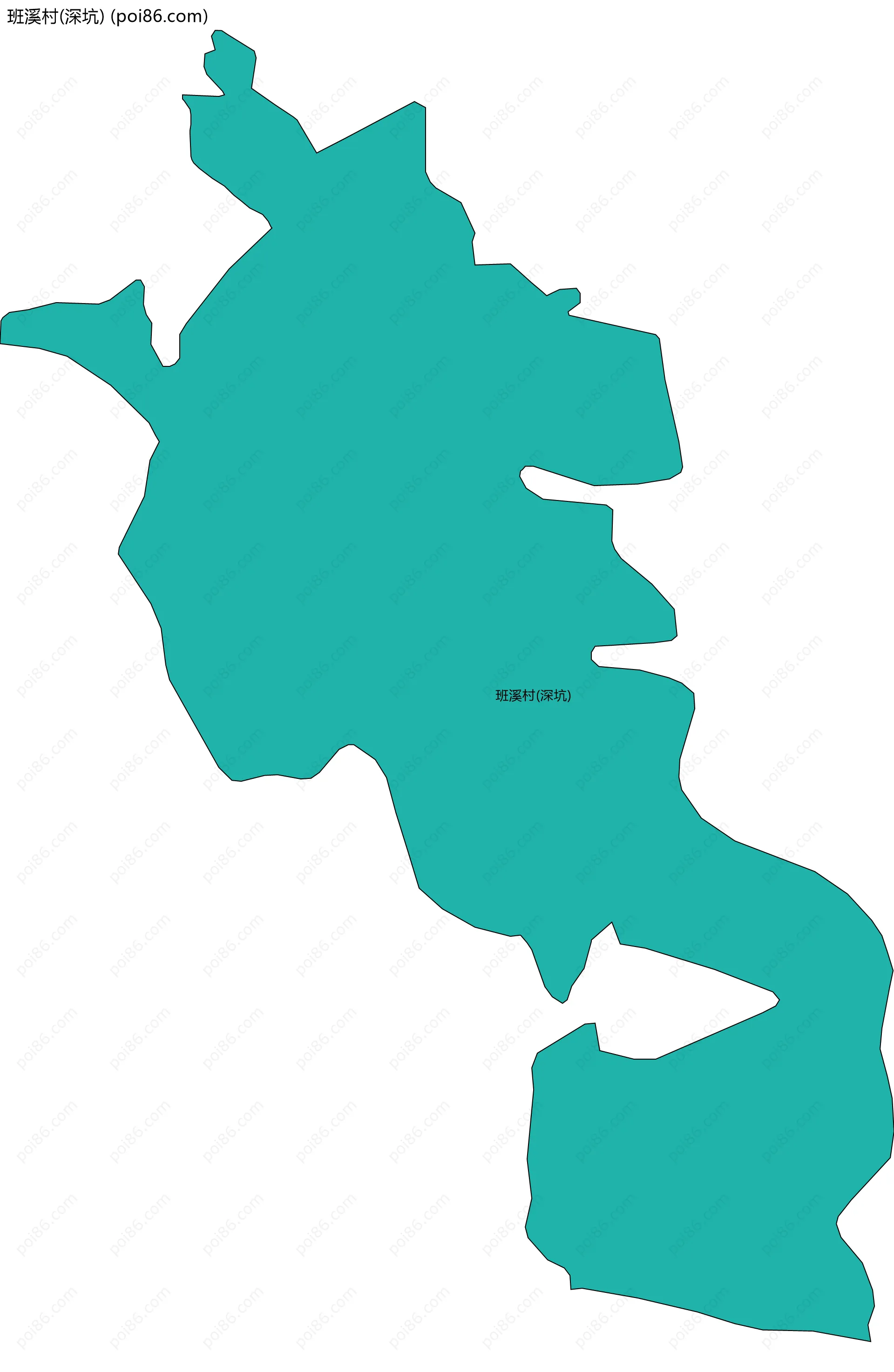 班溪村(深坑)边界地图