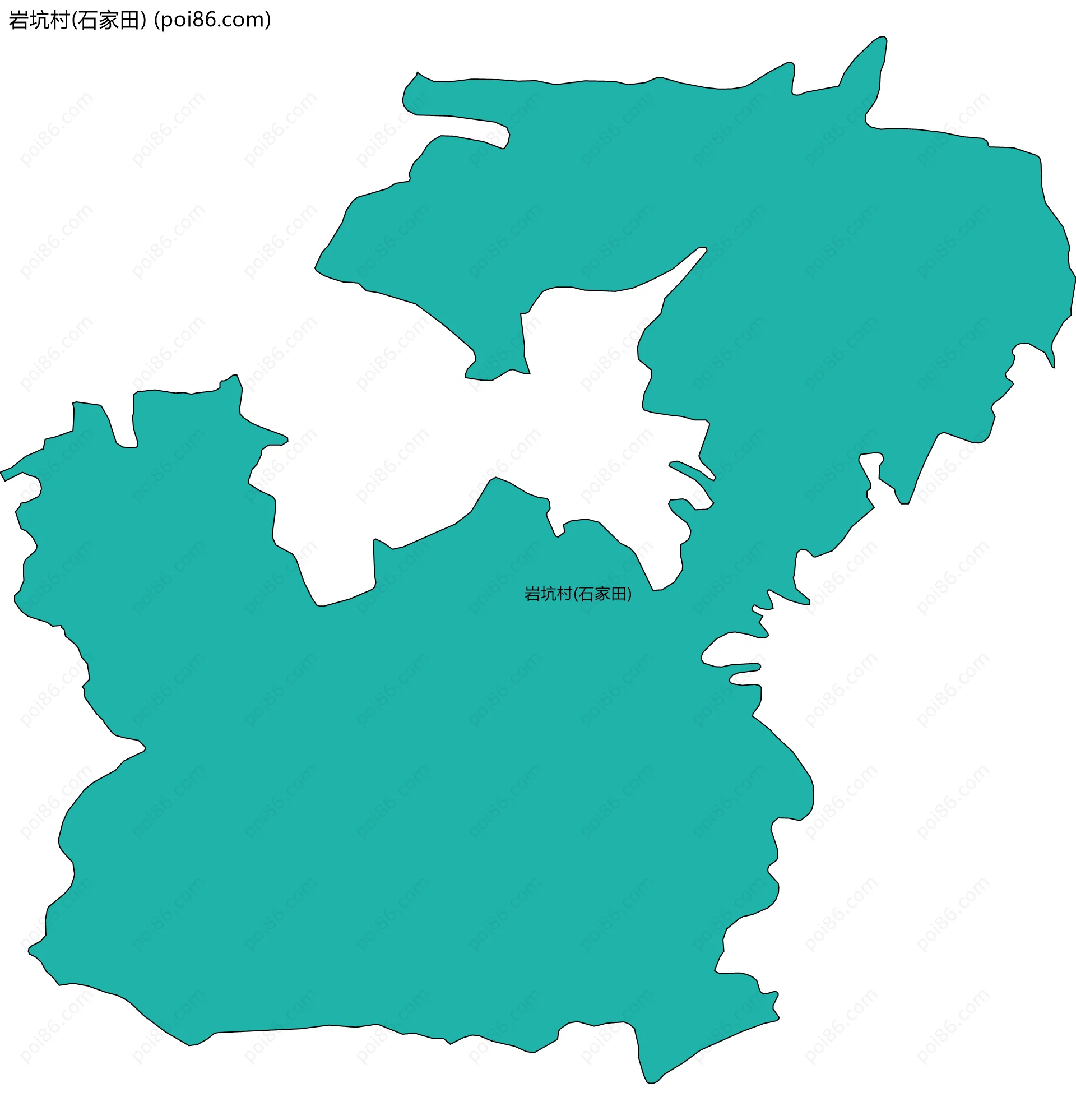岩坑村(石家田)边界地图