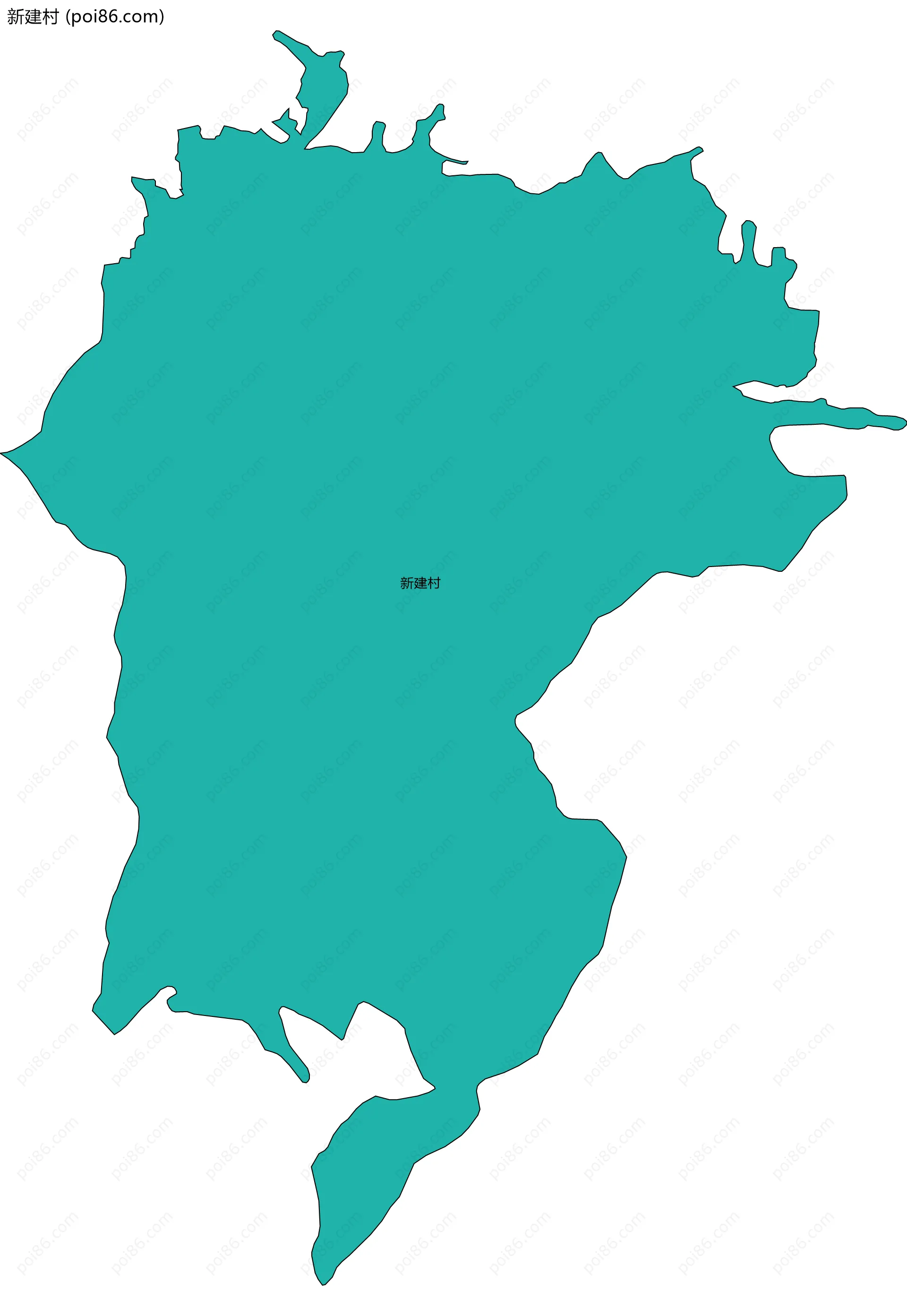 新建村边界地图