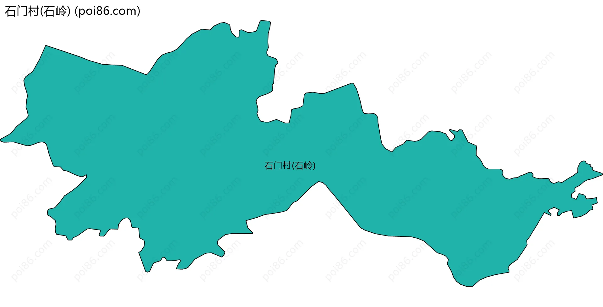 石门村(石岭)边界地图