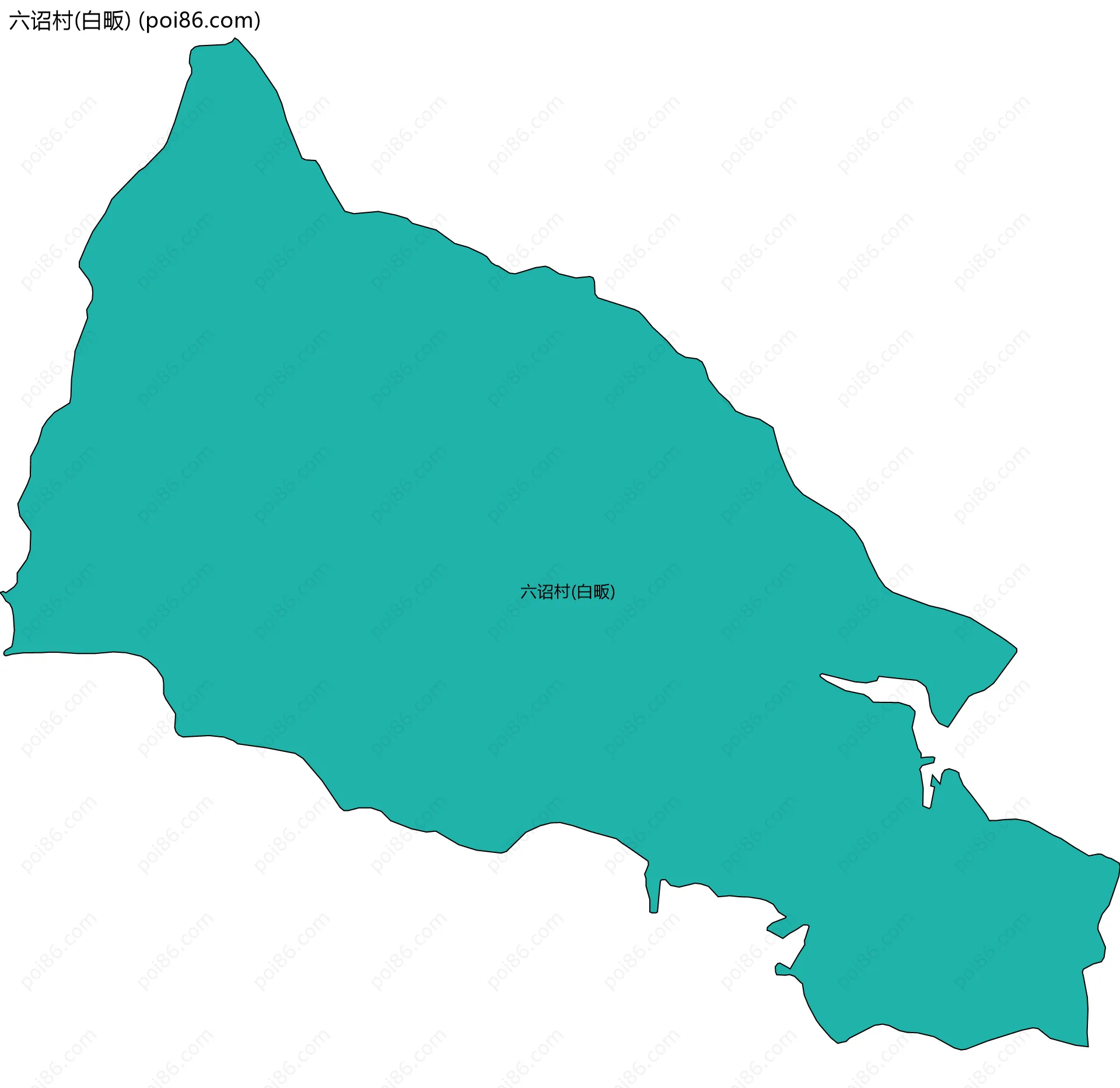 六诏村(白畈)边界地图