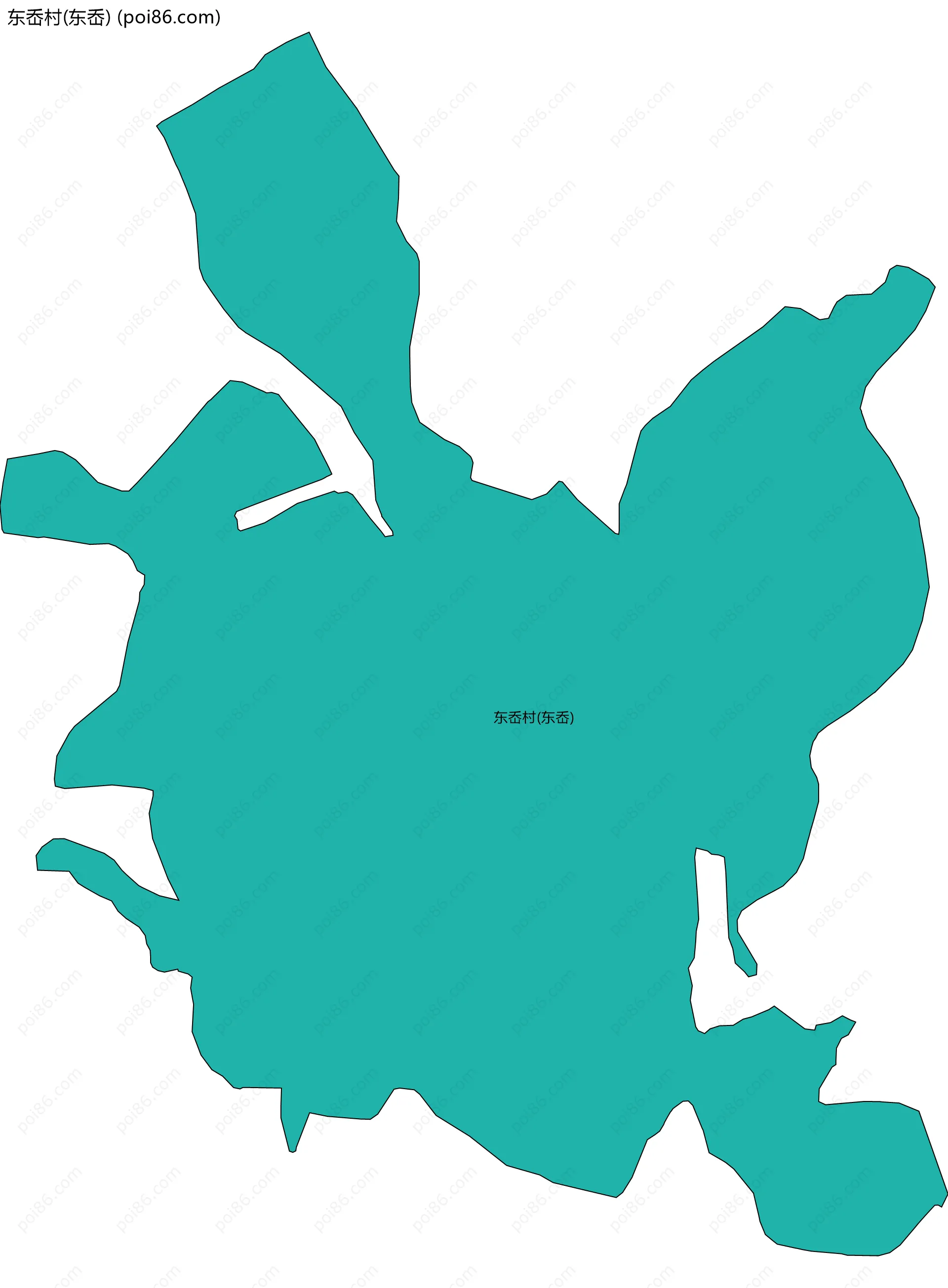 东岙村(东岙)边界地图
