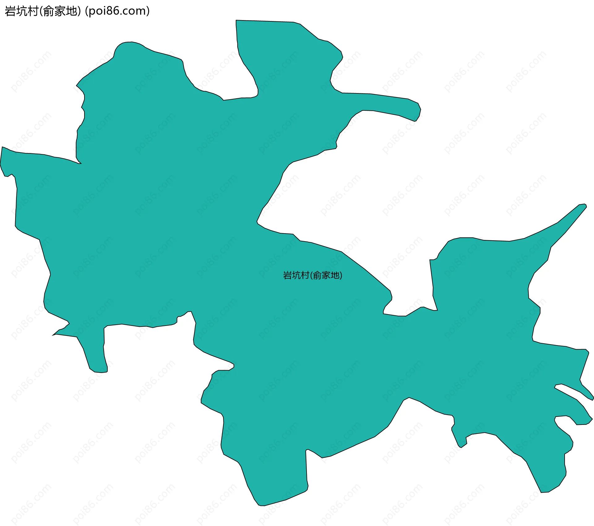 岩坑村(俞家地)边界地图