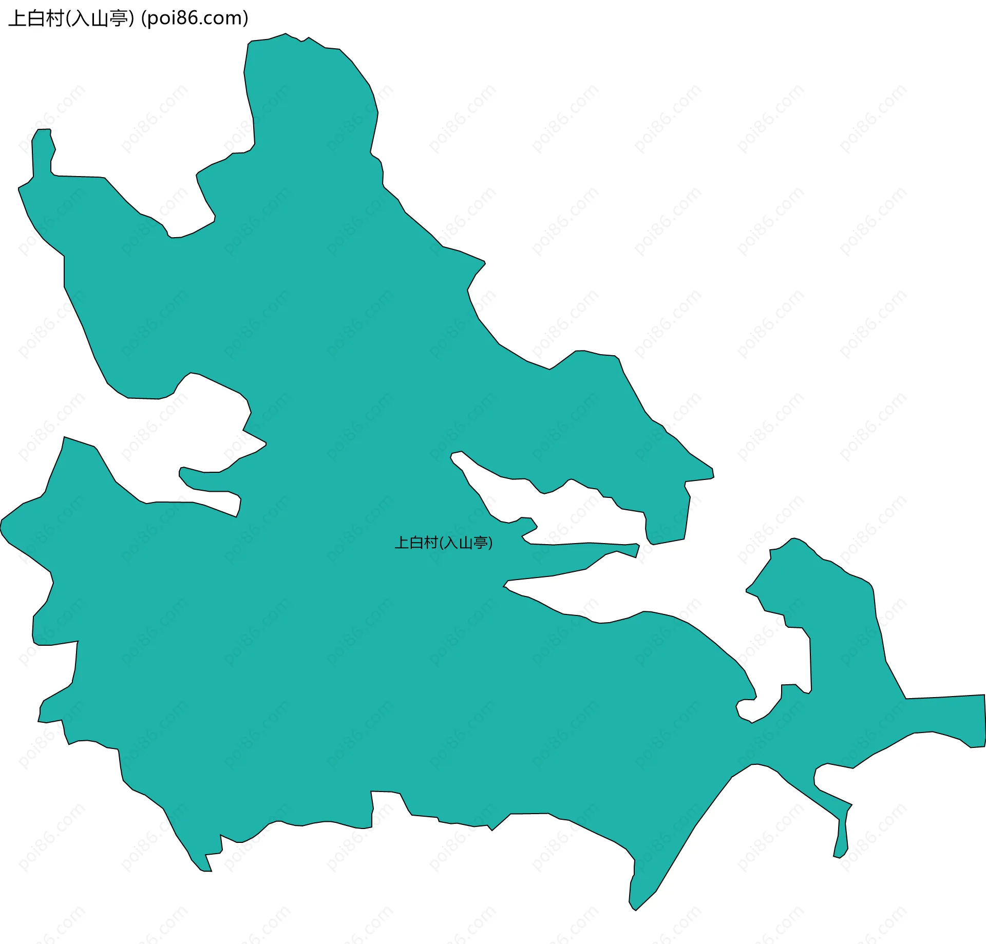上白村(入山亭)边界地图