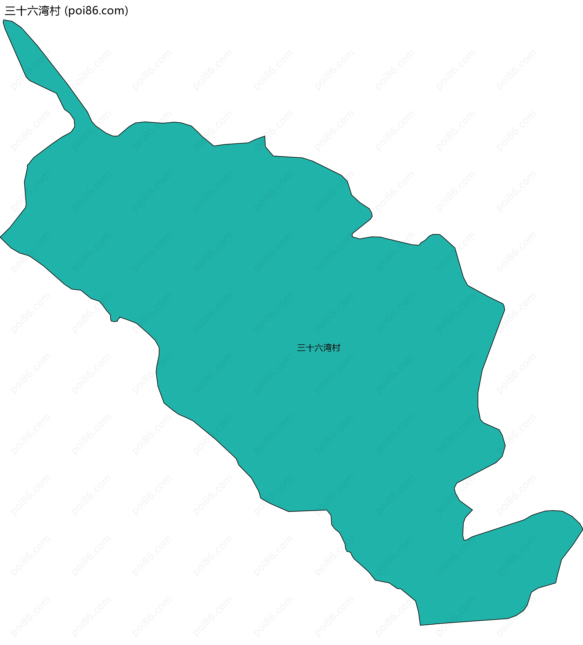 三十六湾村边界地图