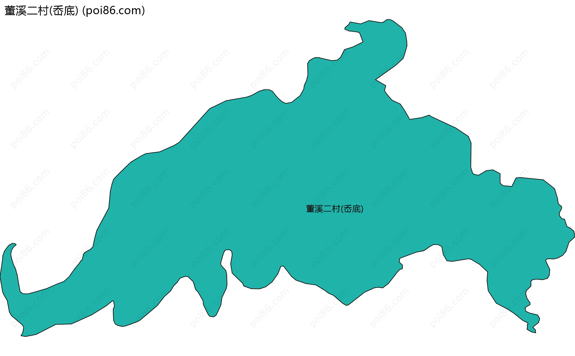 董溪二村(岙底)边界地图