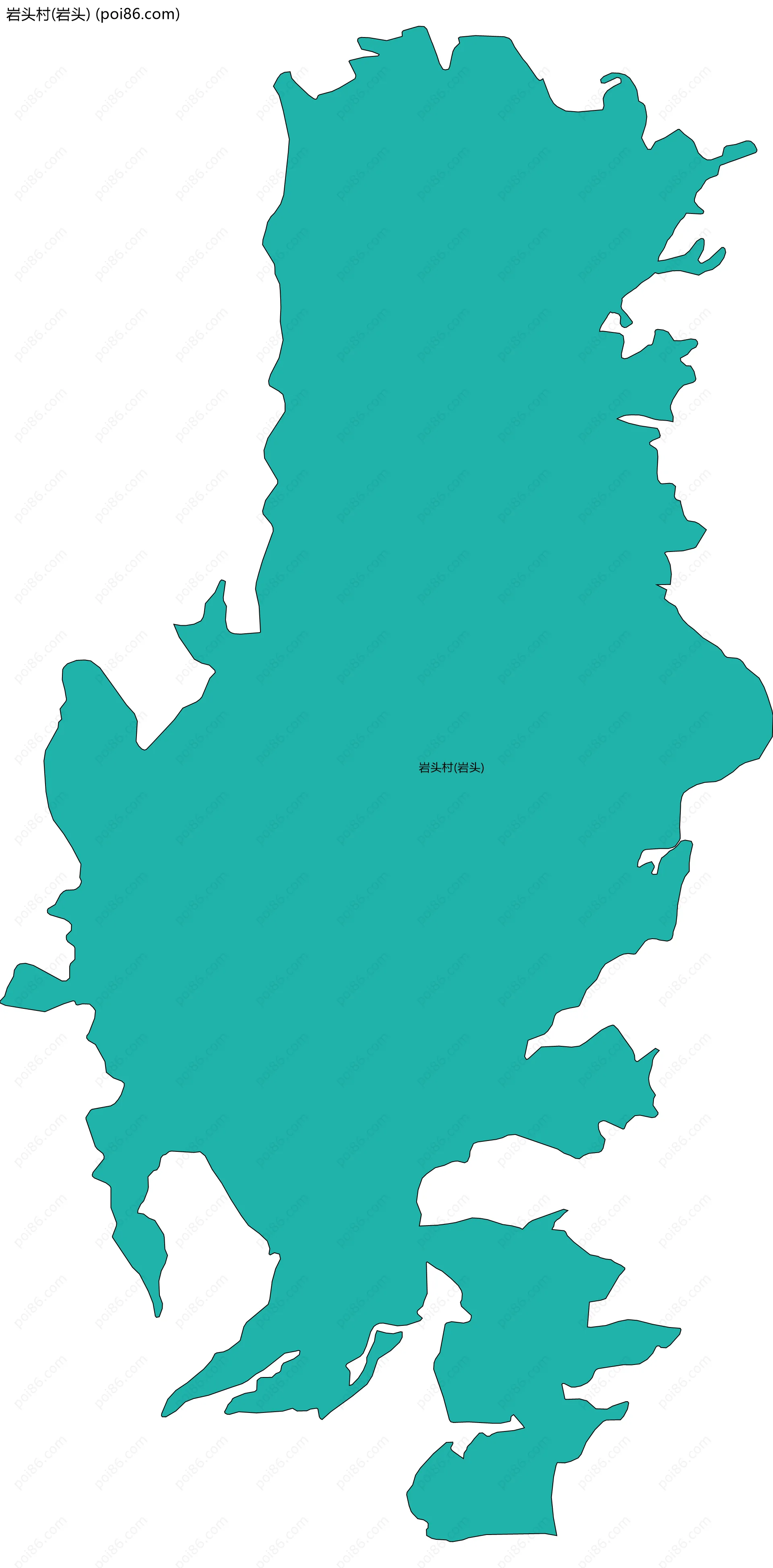 岩头村(岩头)边界地图