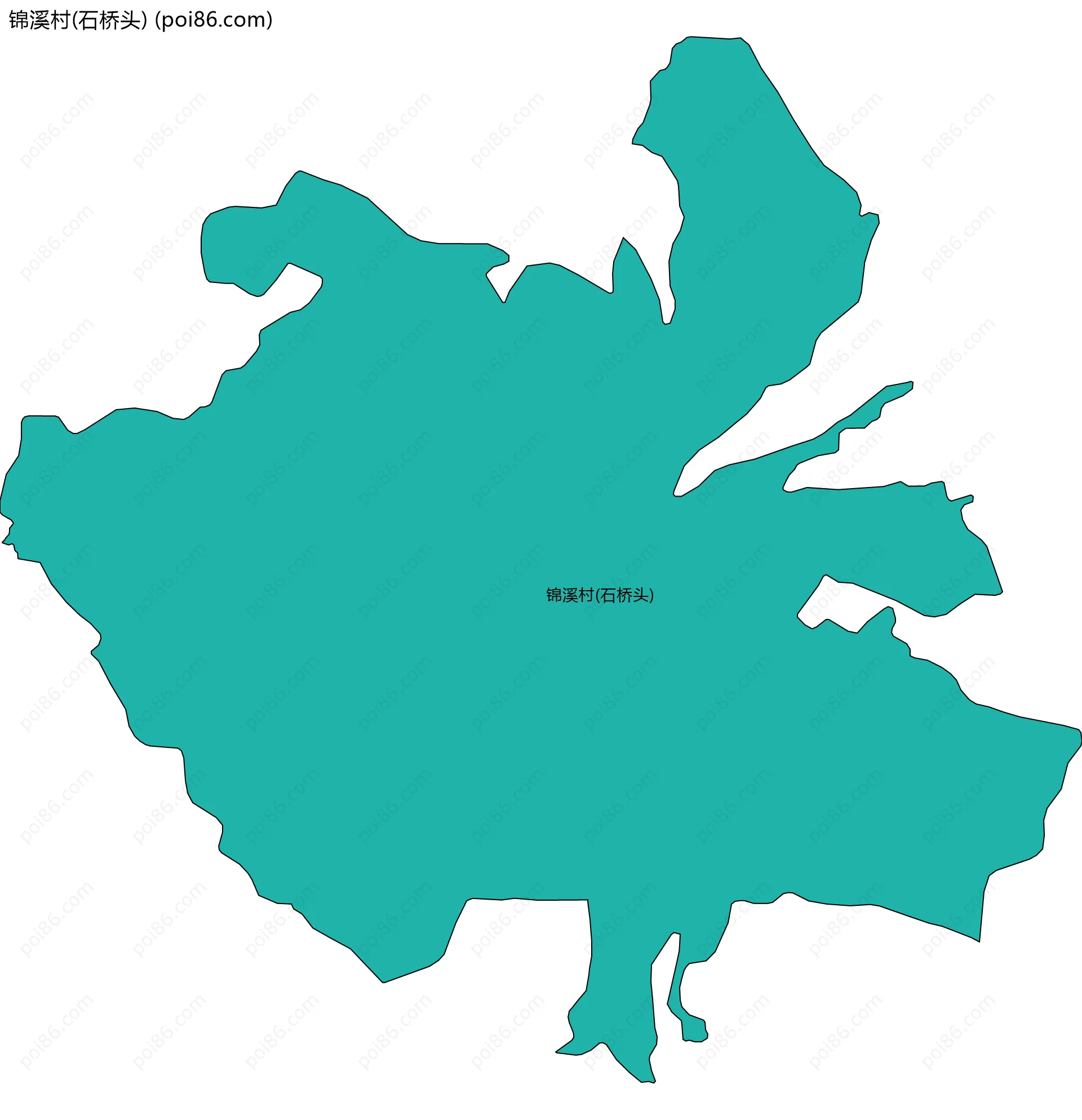 锦溪村(石桥头)边界地图