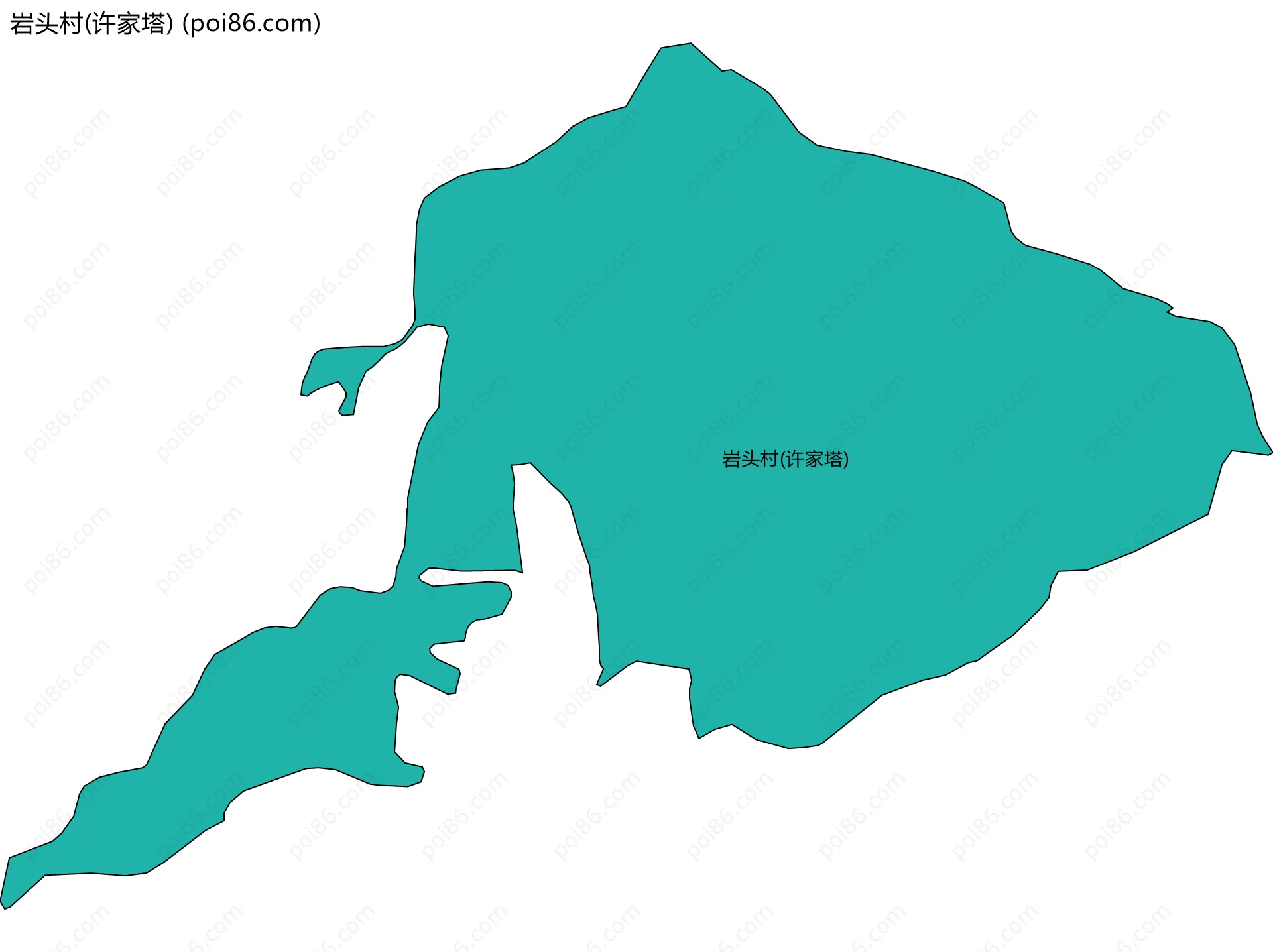岩头村(许家塔)边界地图