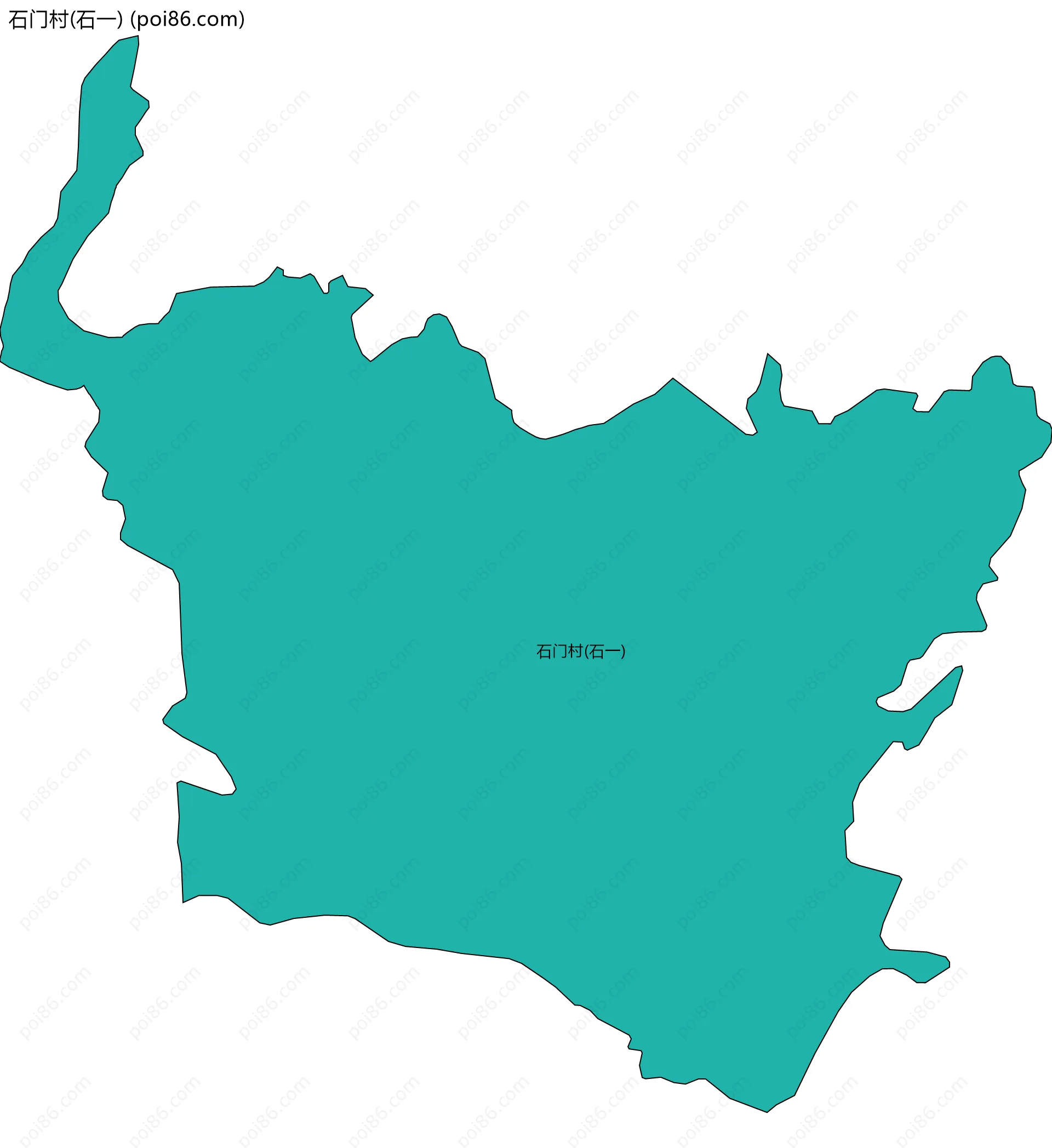 石门村(石一)边界地图