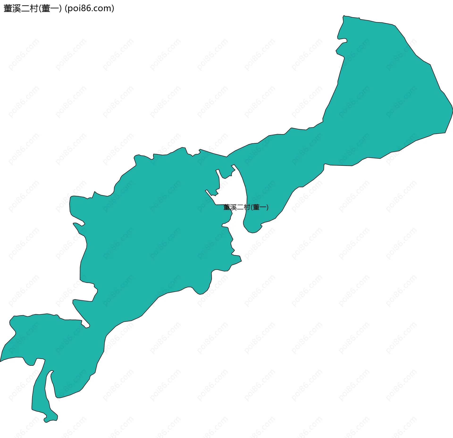 董溪二村(董一)边界地图