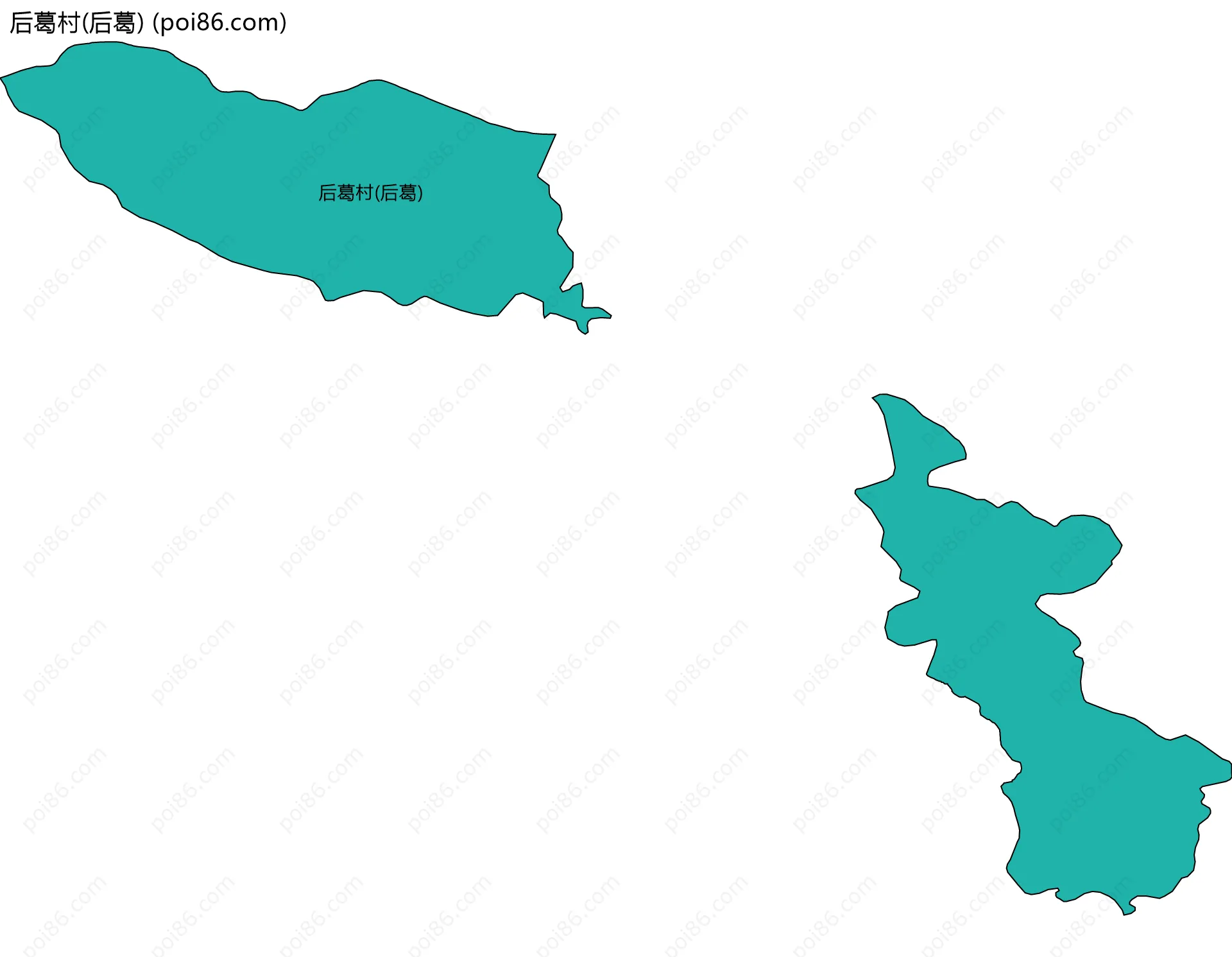 后葛村(后葛)边界地图