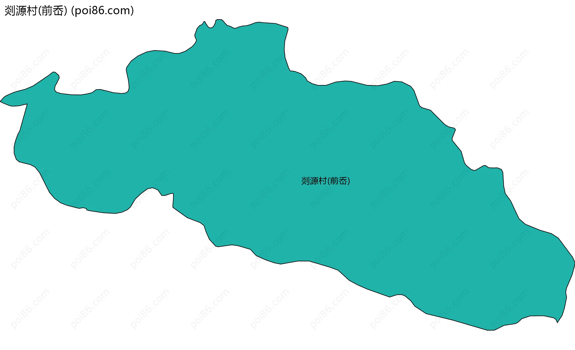 剡源村(前岙)边界地图