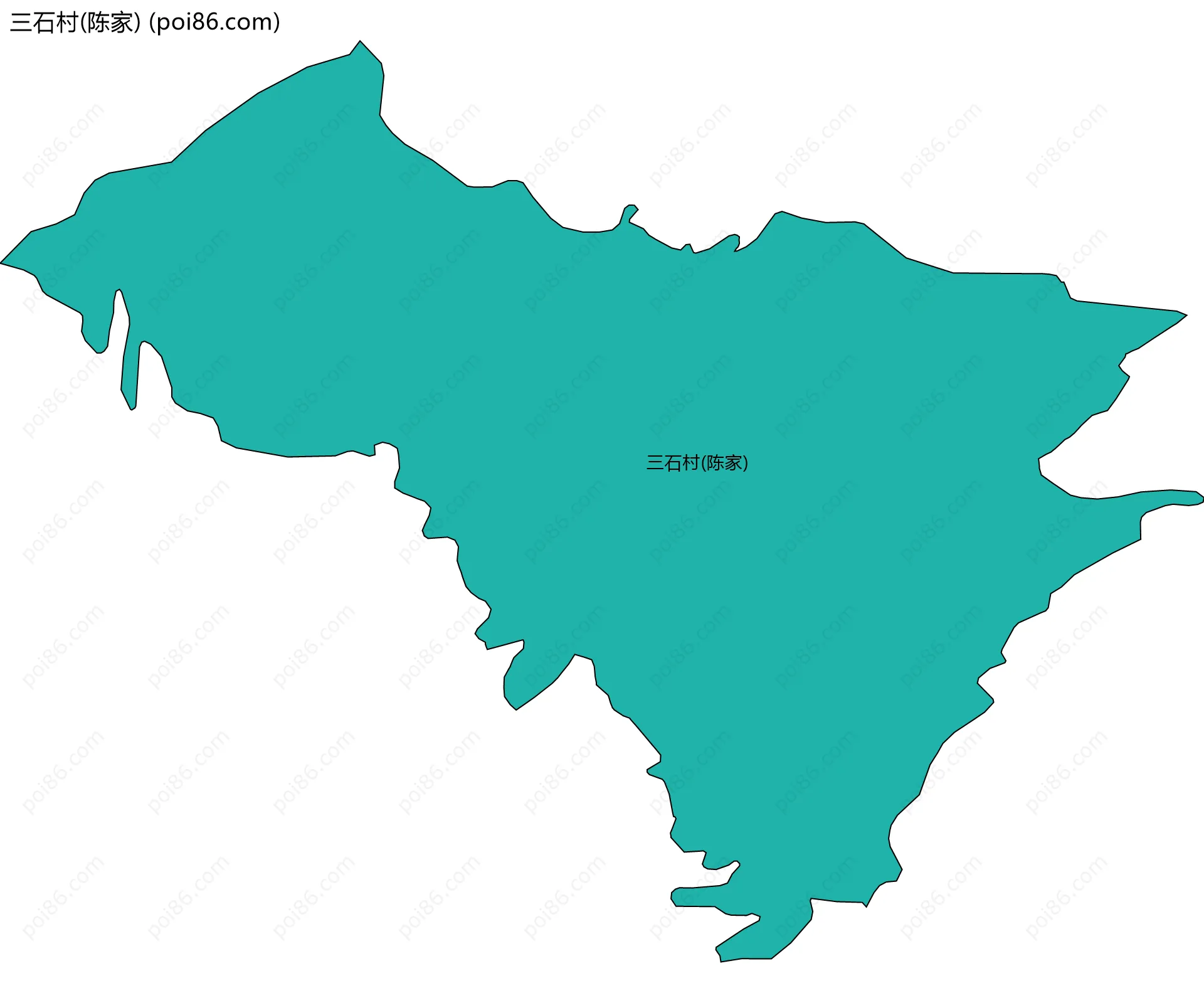 三石村(陈家)边界地图