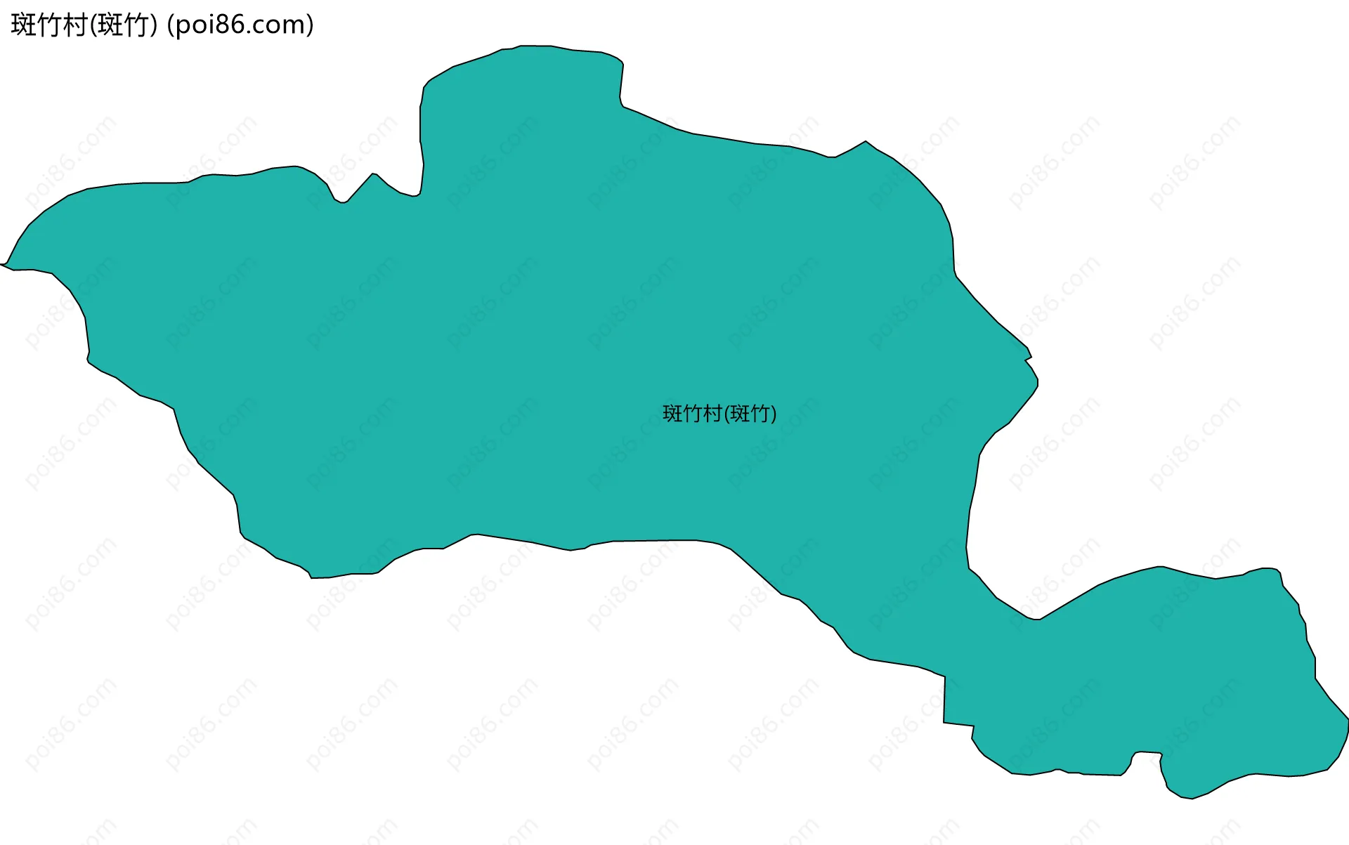 斑竹村(斑竹)边界地图