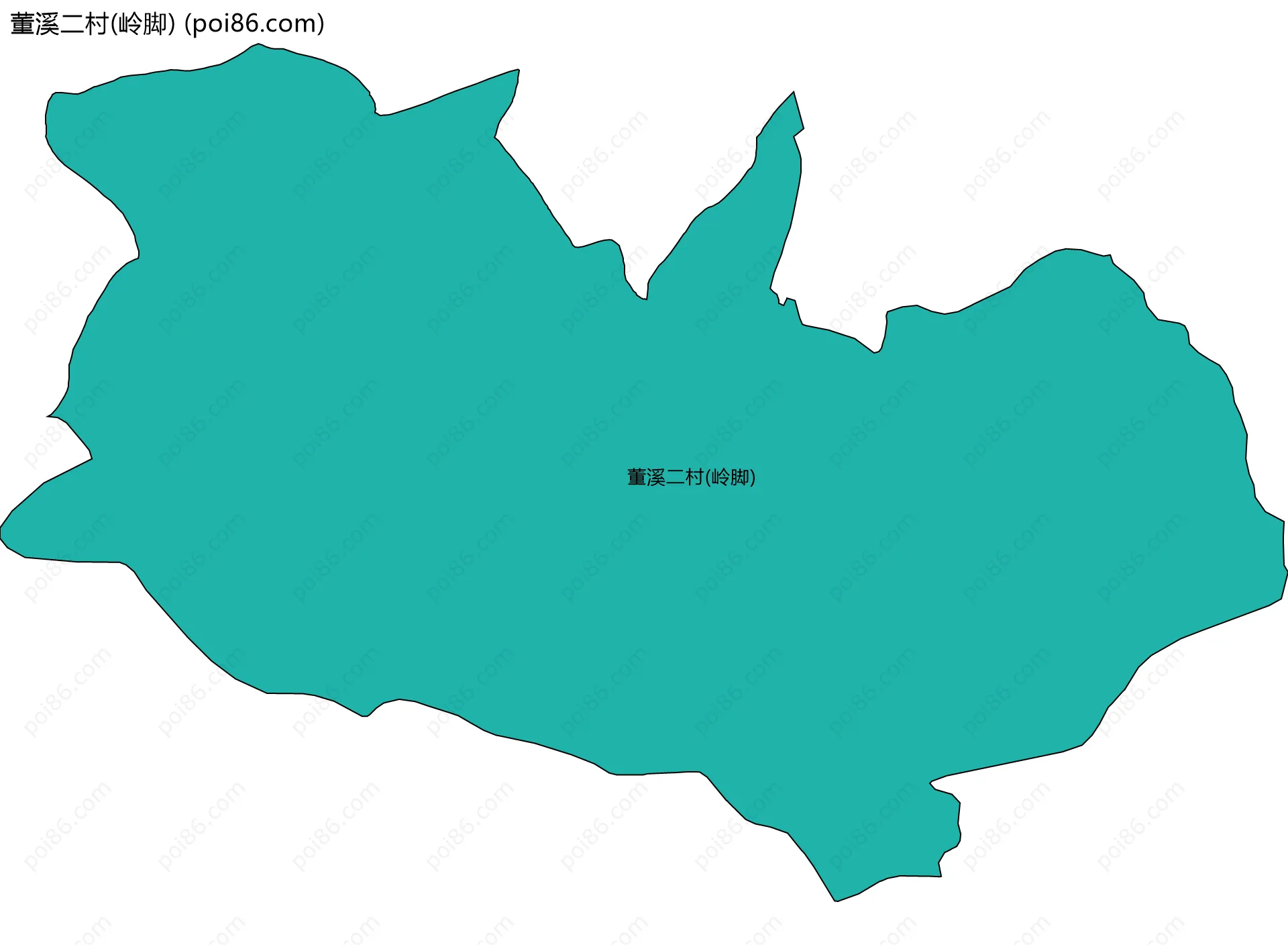 董溪二村(岭脚)边界地图