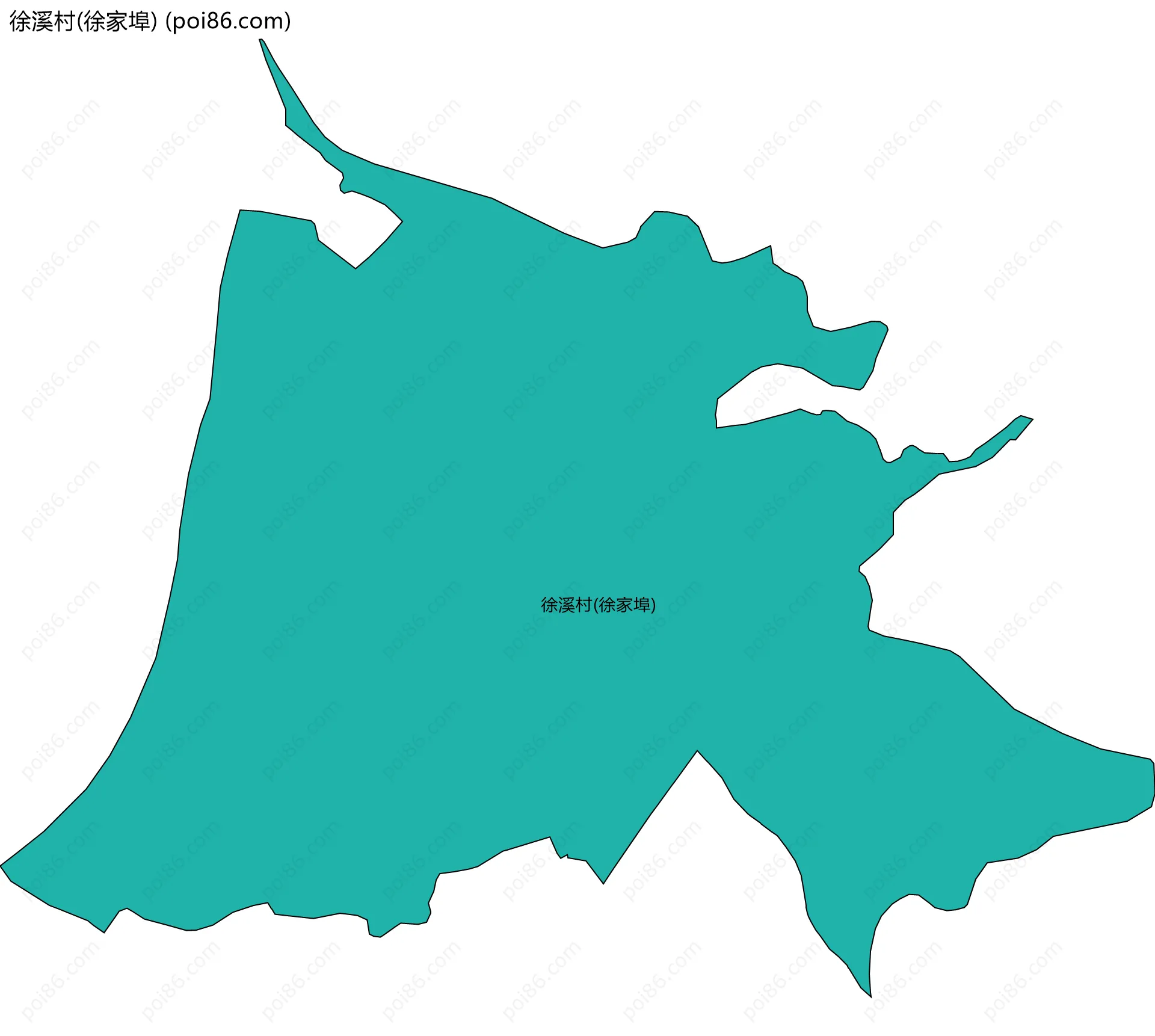 徐溪村(徐家埠)边界地图