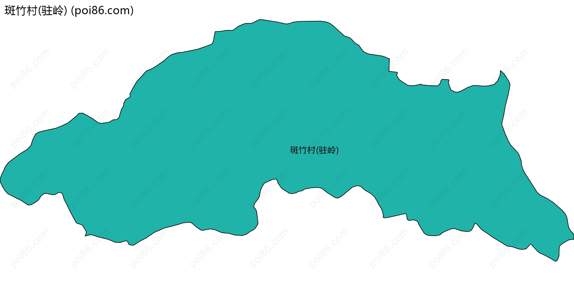 斑竹村(驻岭)边界地图