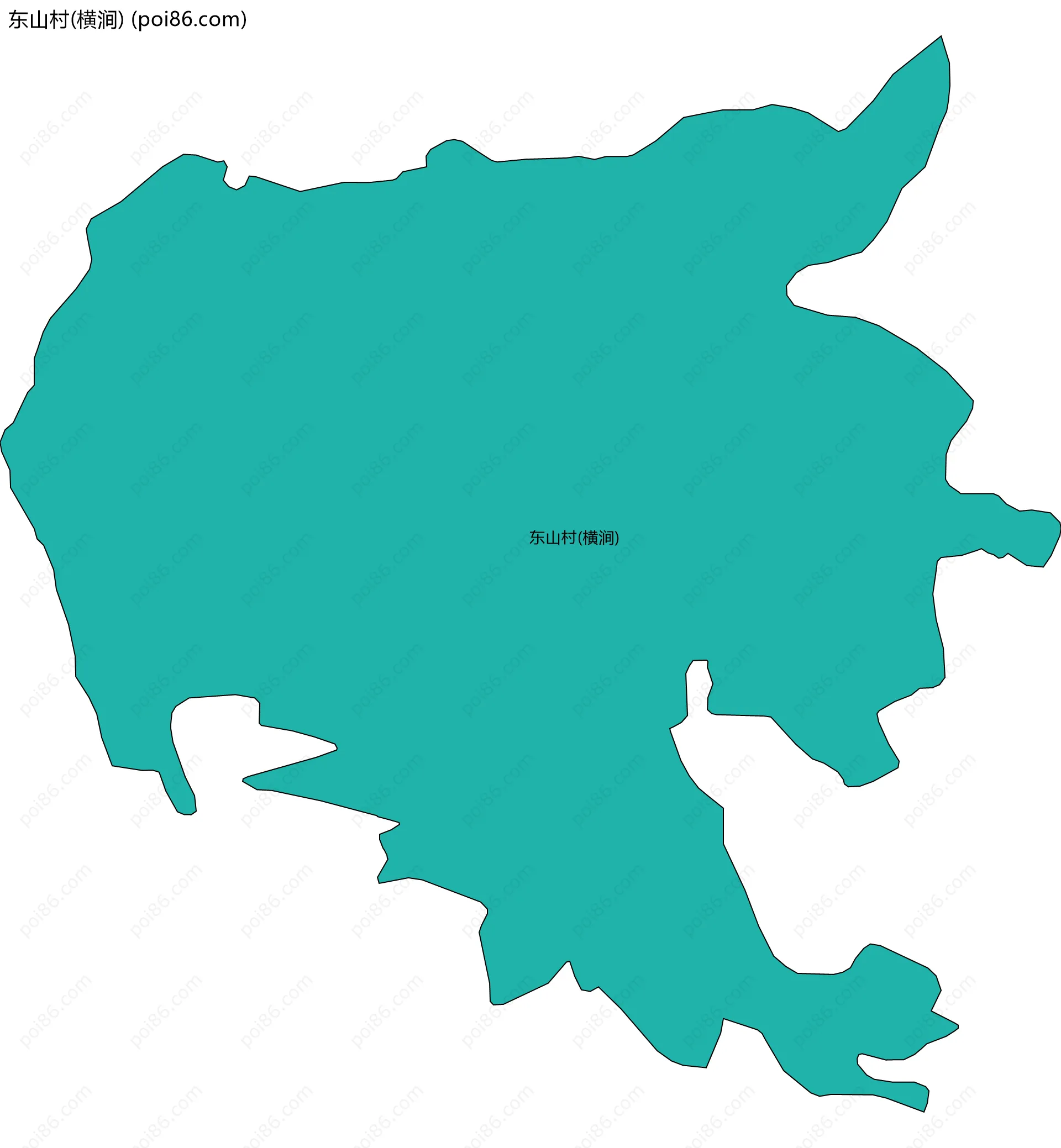 东山村(横涧)边界地图