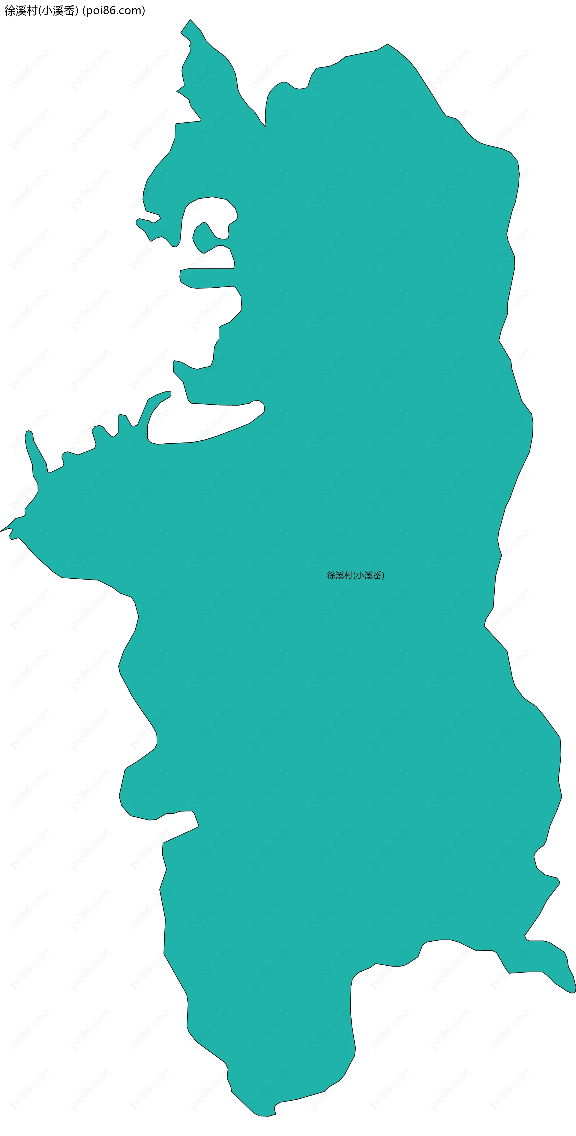 徐溪村(小溪岙)边界地图