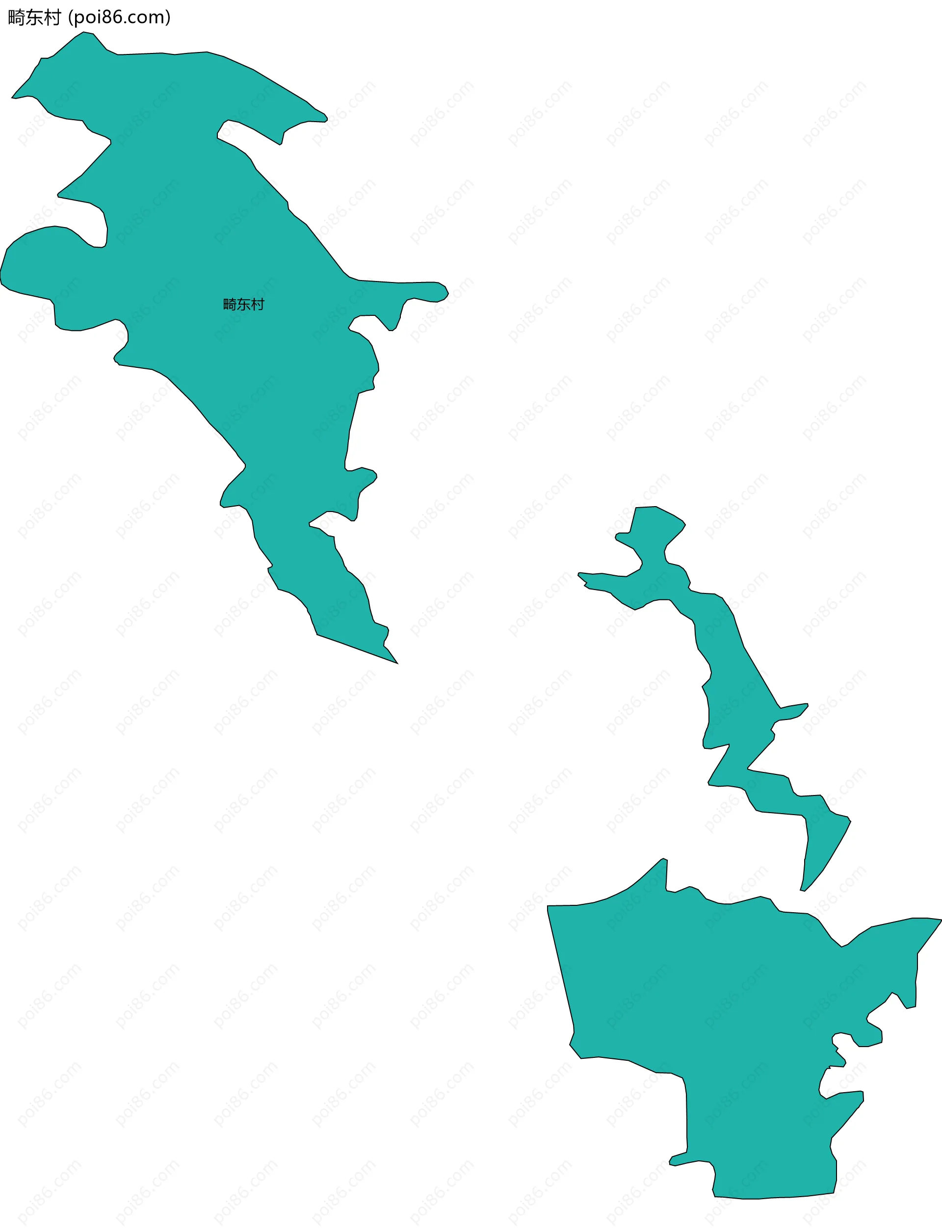 畸东村边界地图