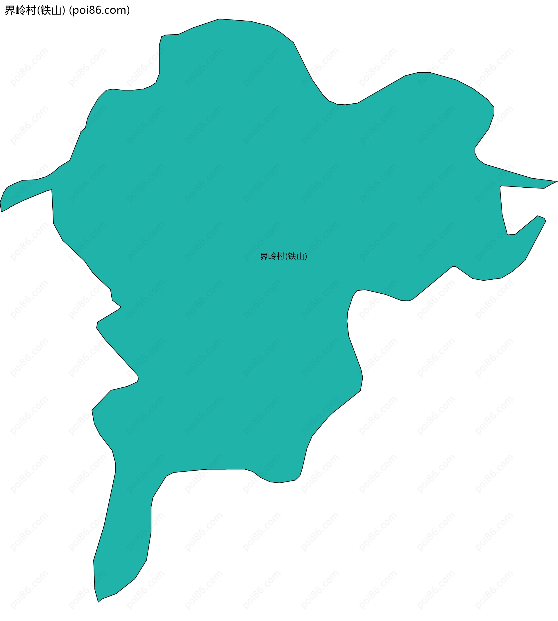 界岭村(铁山)边界地图