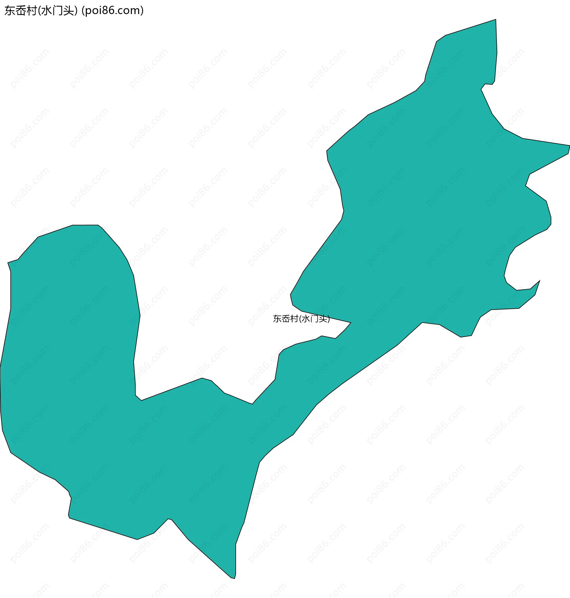 东岙村(水门头)边界地图