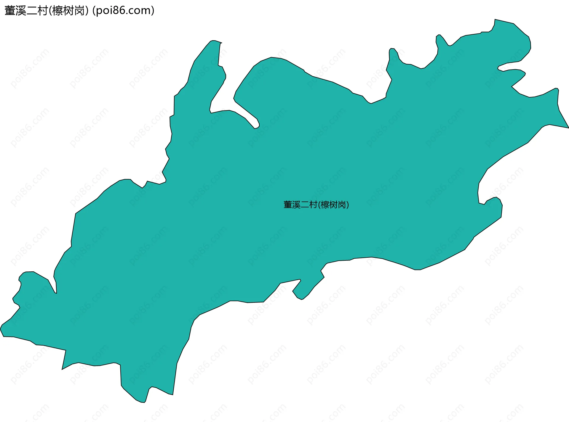 董溪二村(檫树岗)边界地图