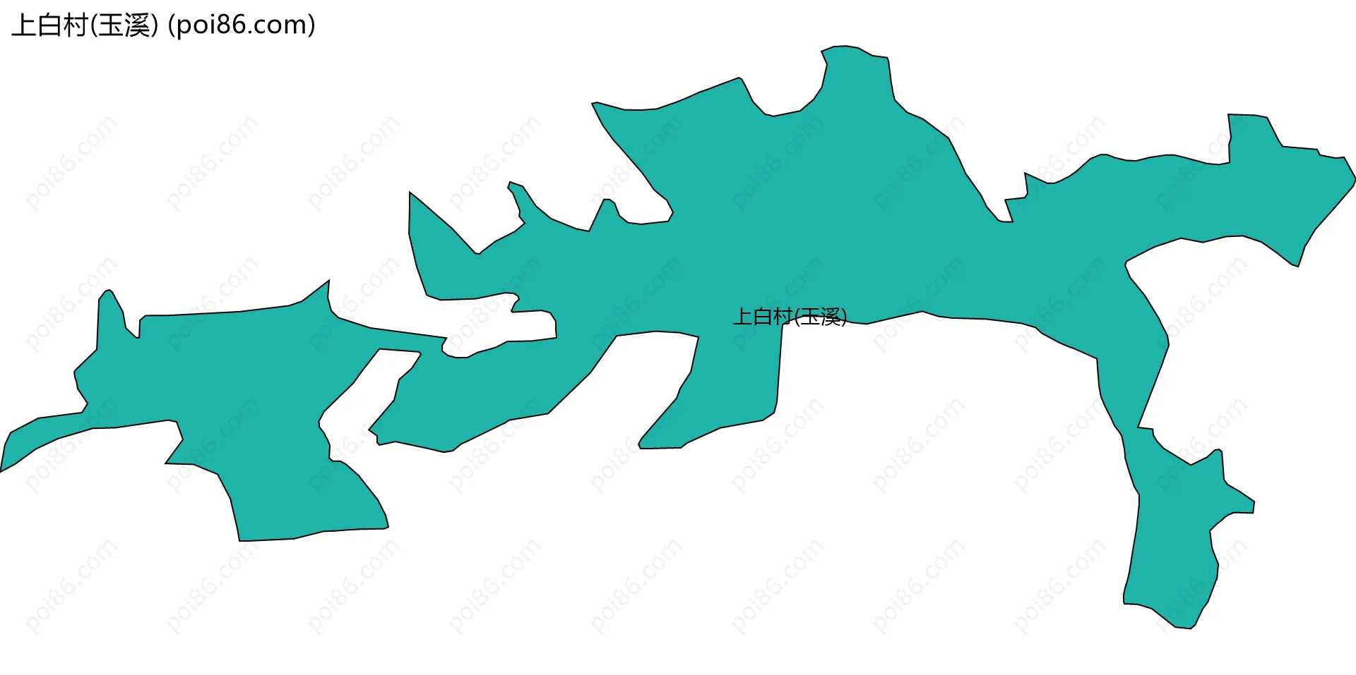 上白村(玉溪)边界地图