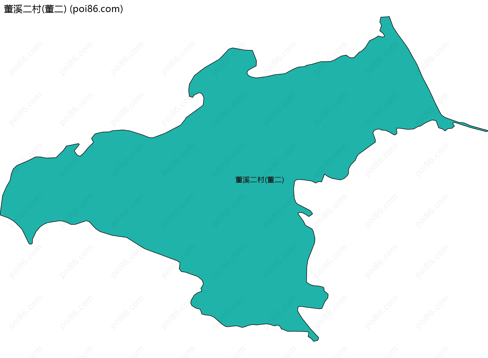 董溪二村(董二)边界地图