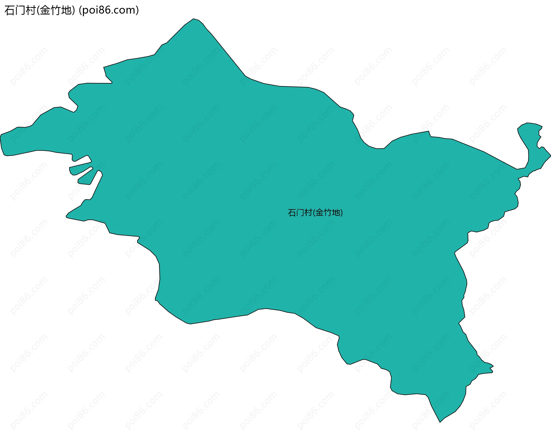 石门村(金竹地)边界地图