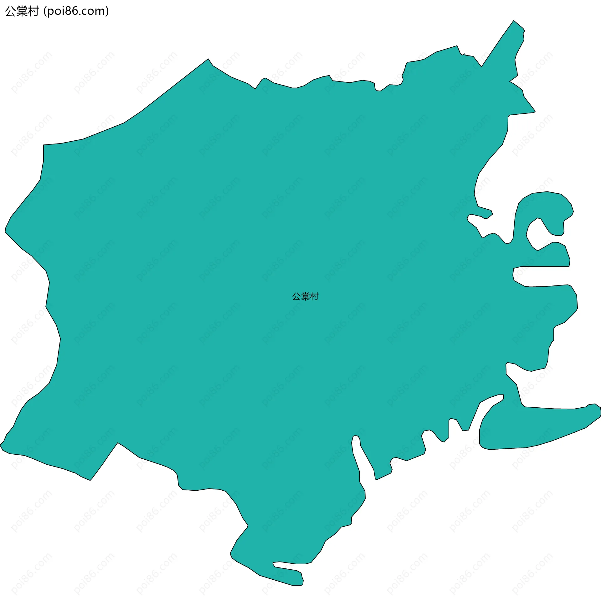 公棠村边界地图