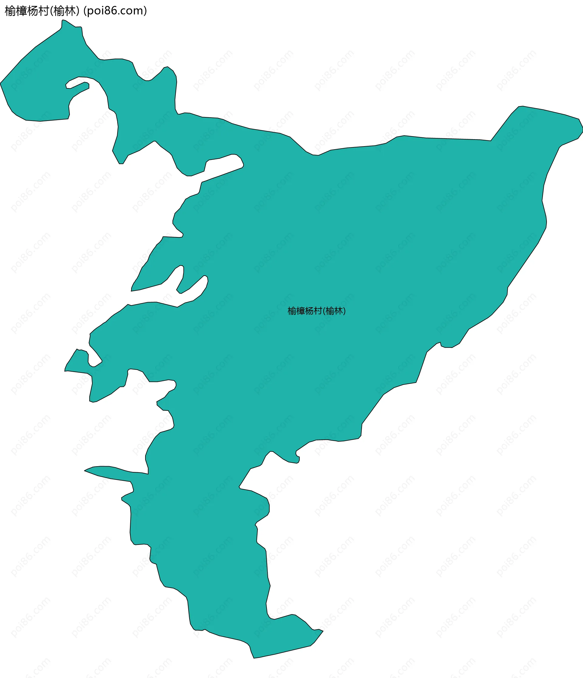 榆樟杨村(榆林)边界地图