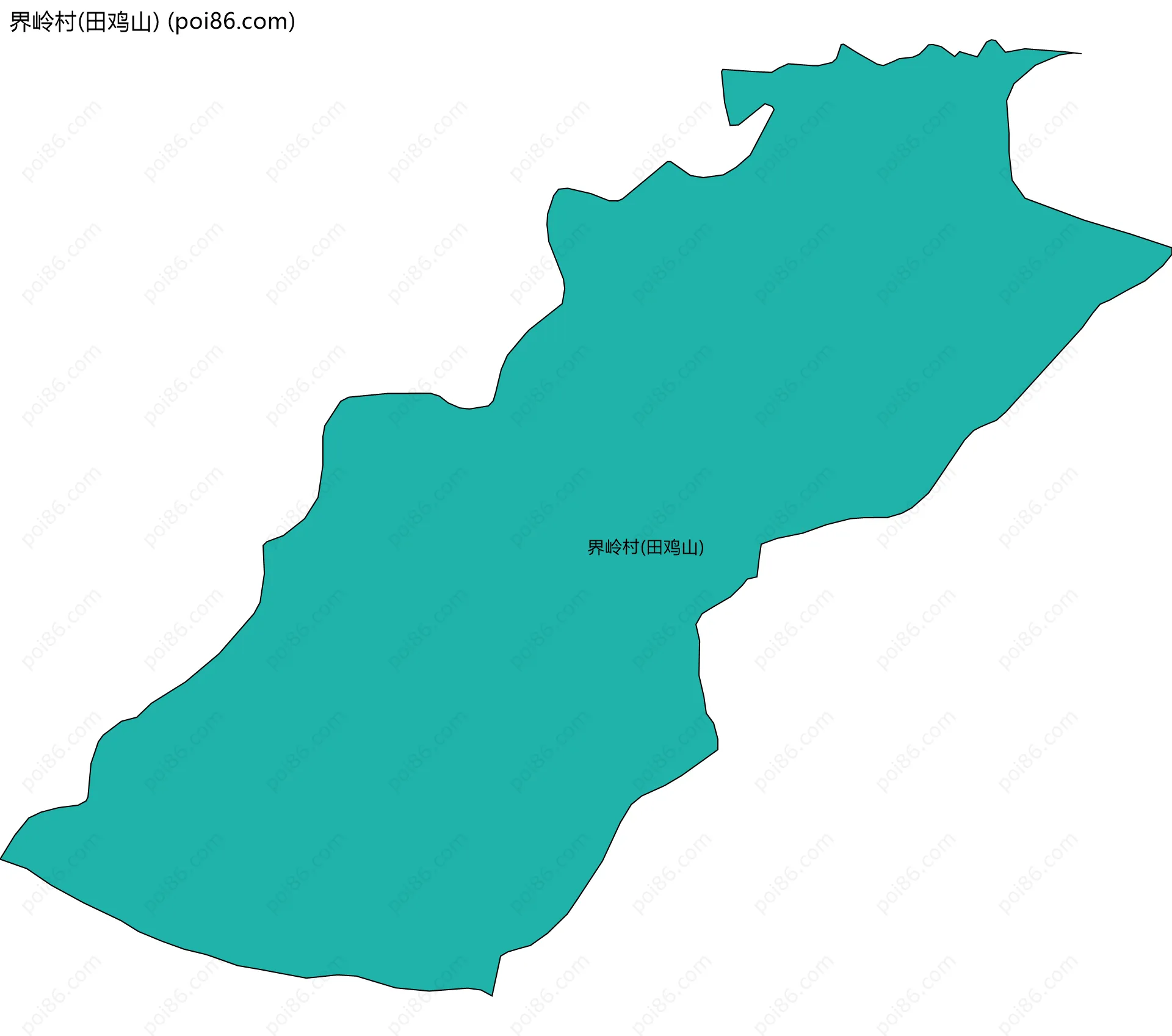 界岭村(田鸡山)边界地图