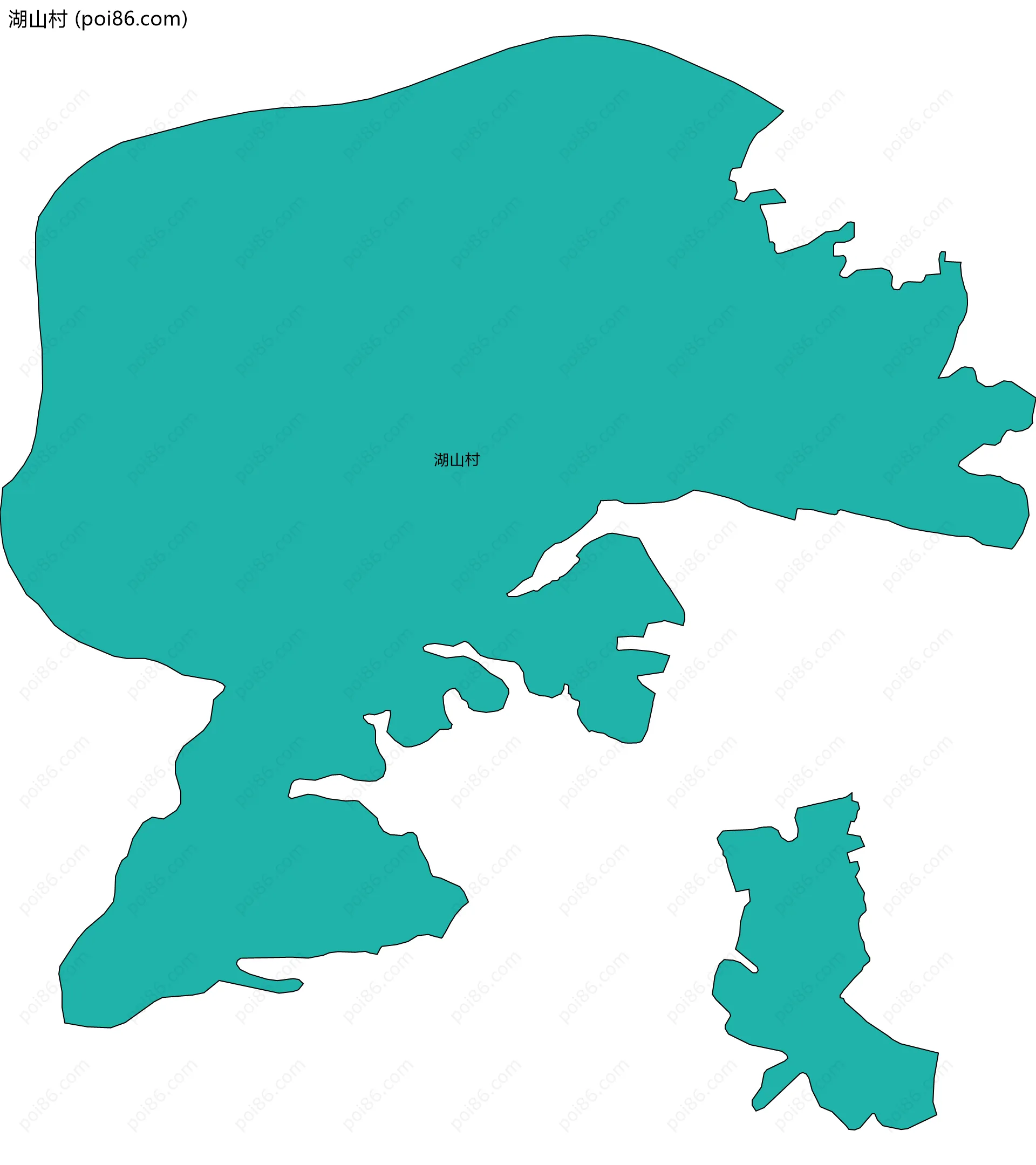湖山村边界地图