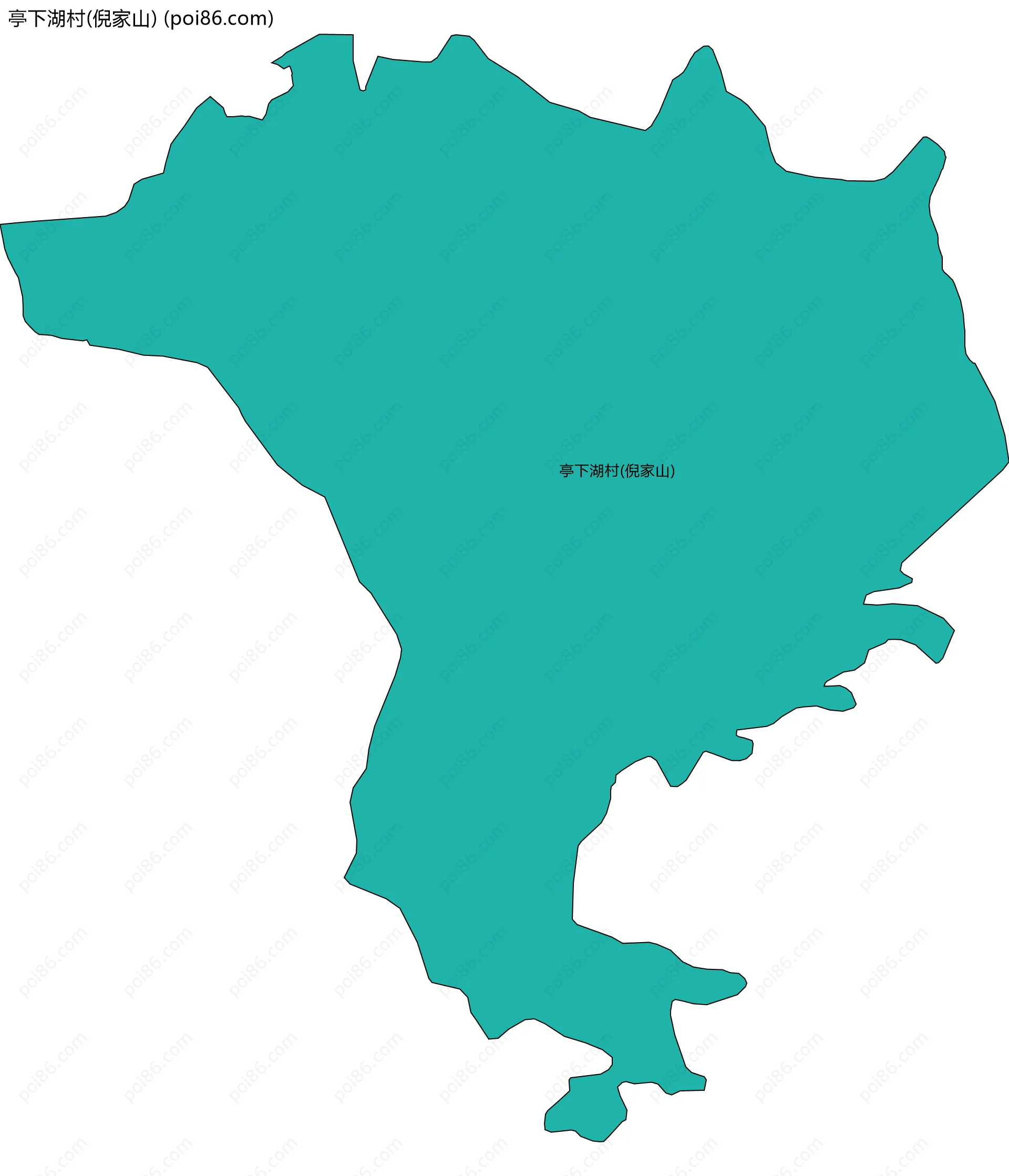 亭下湖村(倪家山)边界地图