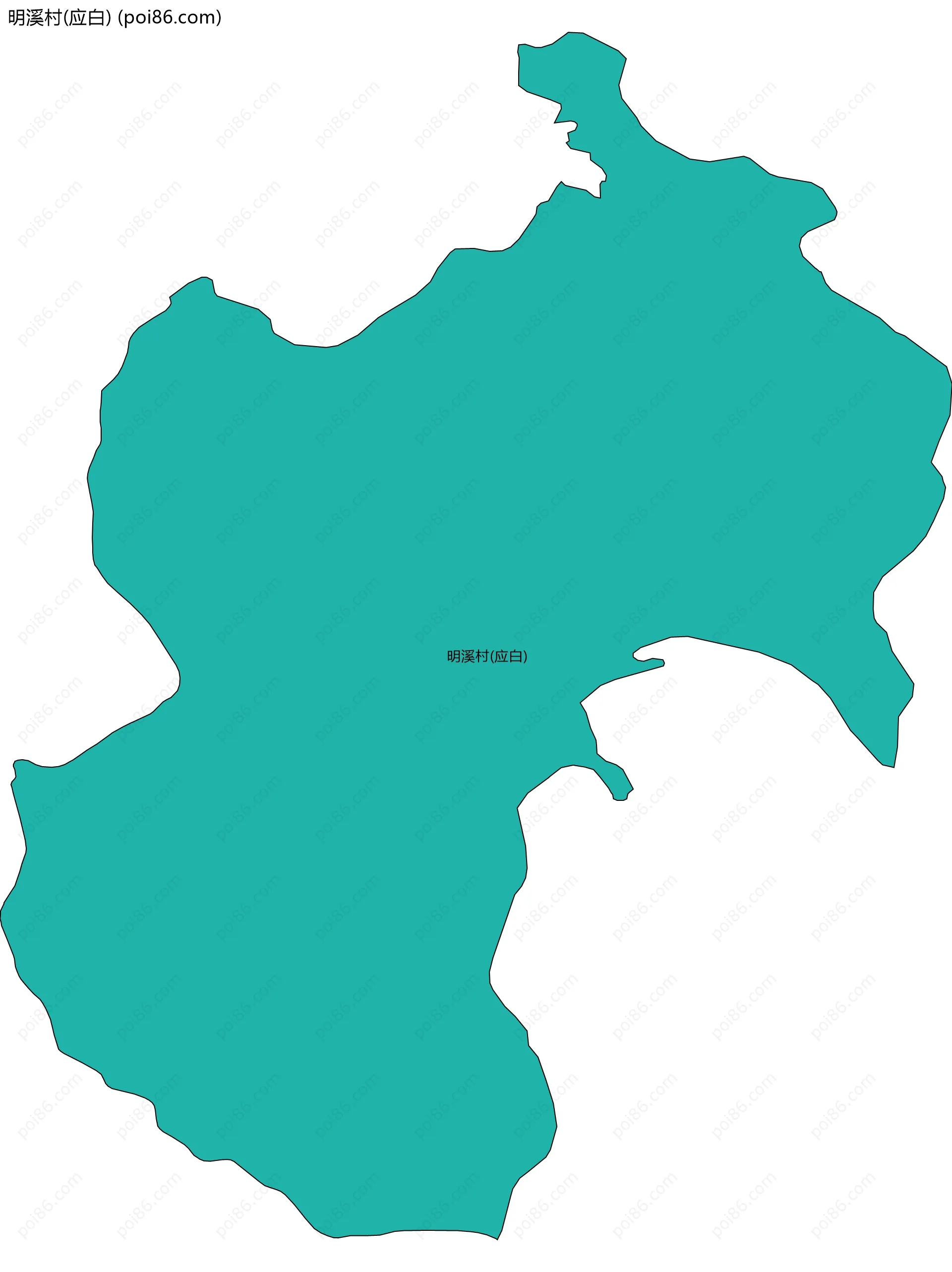 明溪村(应白)边界地图